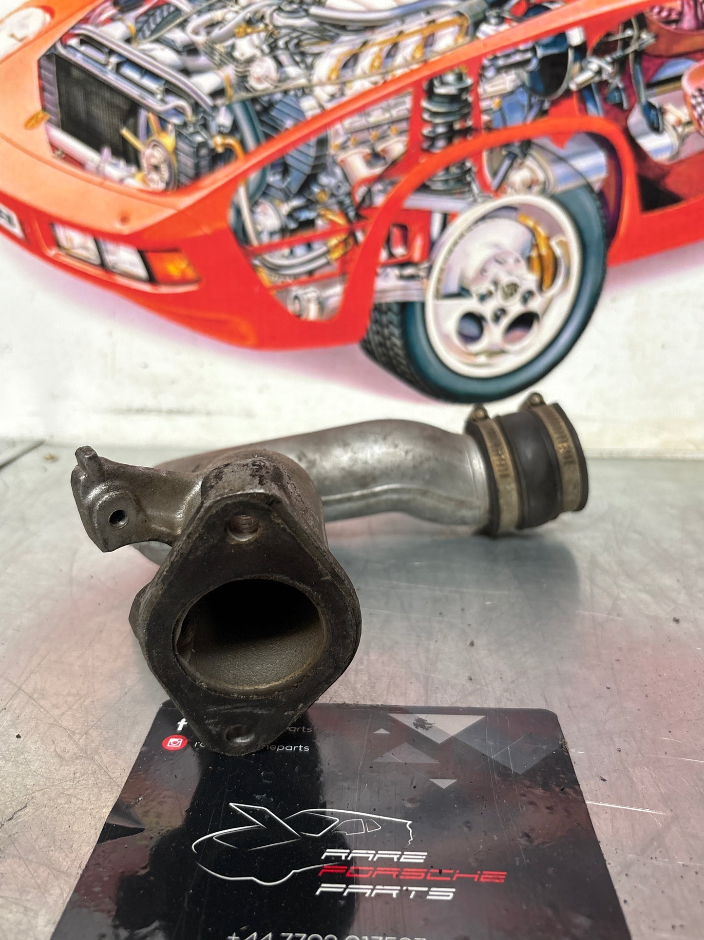 Porsche 928 S Left air intake manifold, used 9281102131R