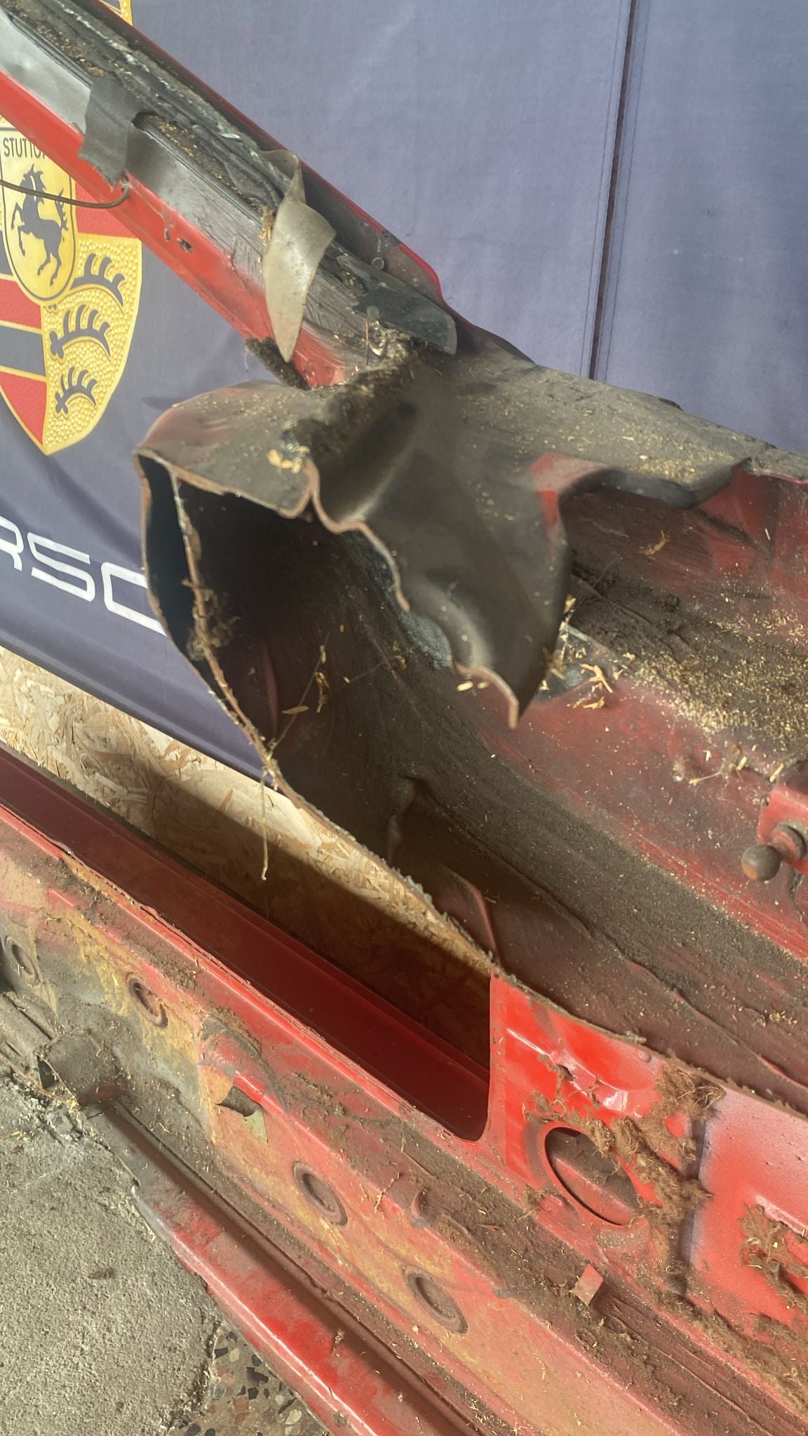 Porsche 944 left sill section with A pillar 94450361102