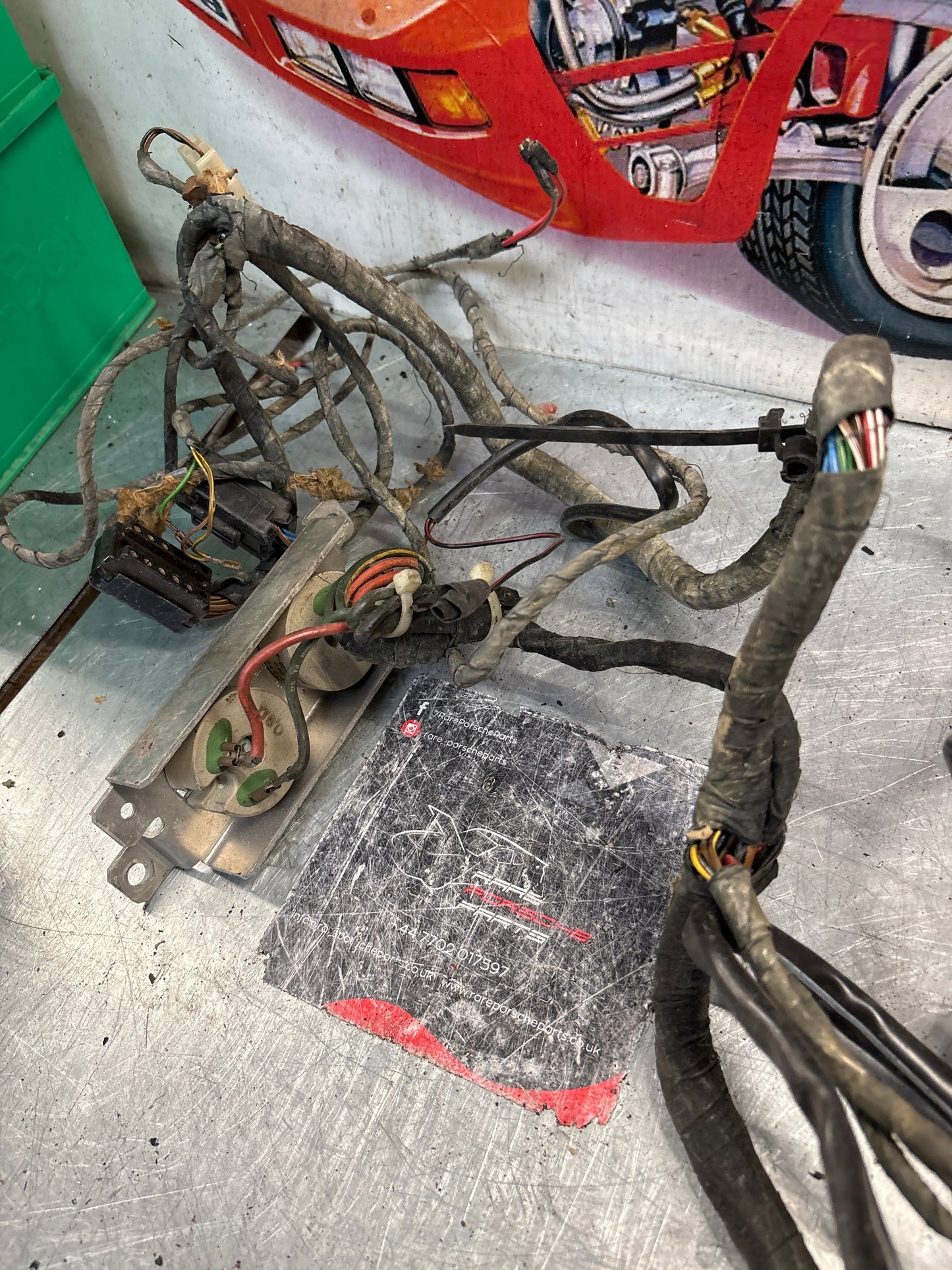 Porsche 944 Turbo 86- LHD Interior / Dashboard wiring loom, used 95161200604