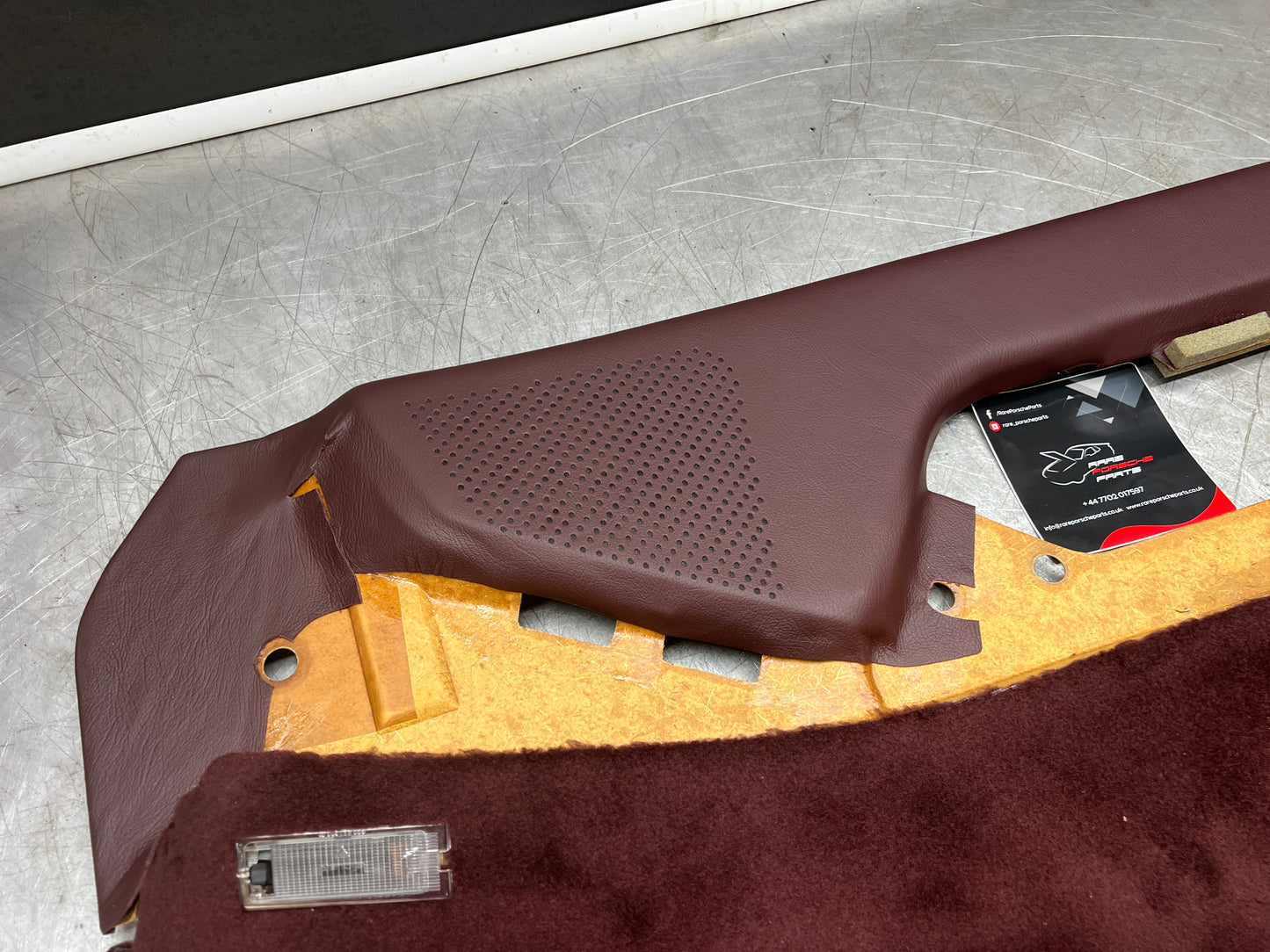 Porsche 928 Right side door card, burgundy, 92855522600 NOS