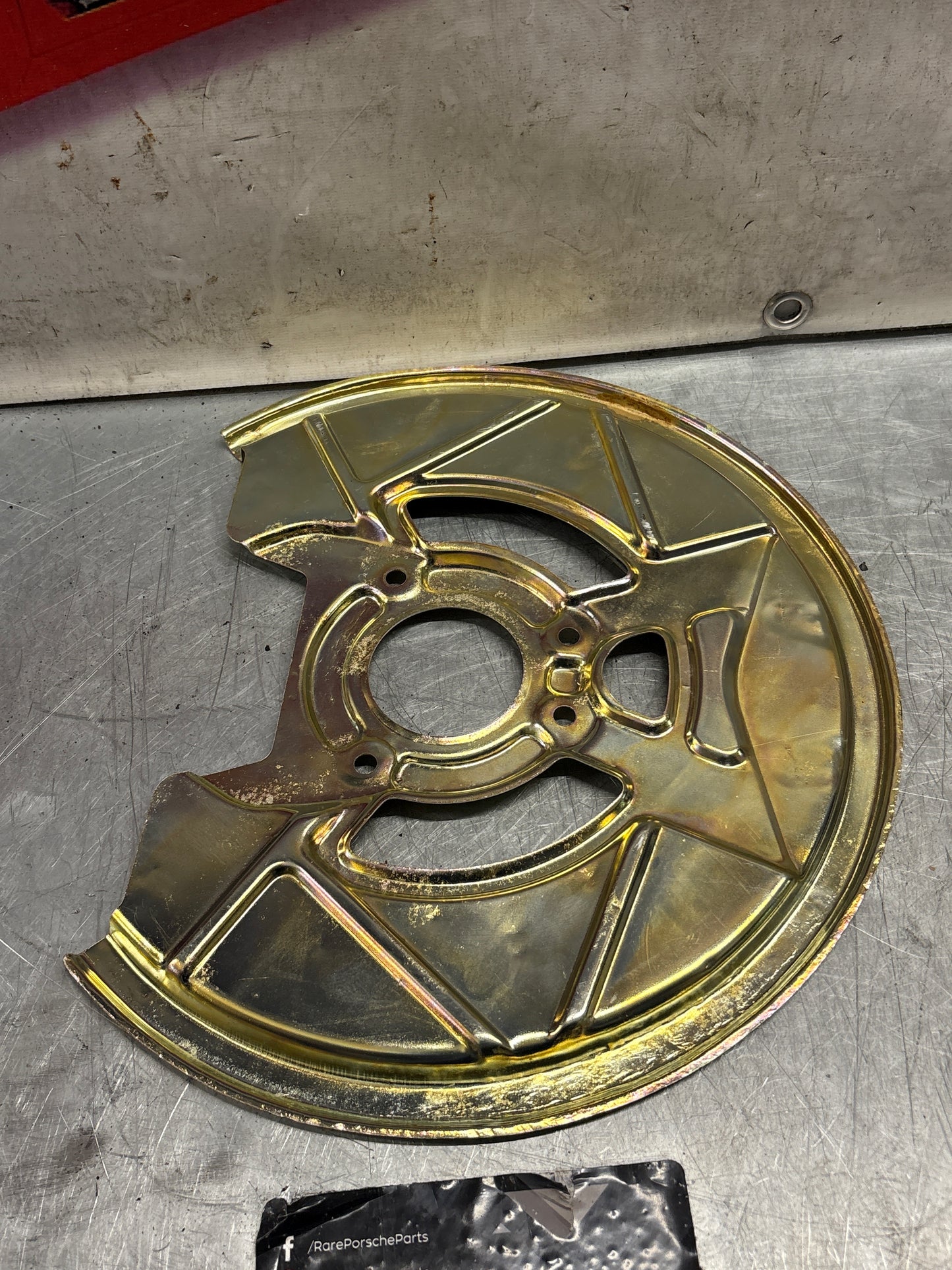 Porsche 924S 944 front disc dust backing plate, refurbished 94435108501 / 94435180401