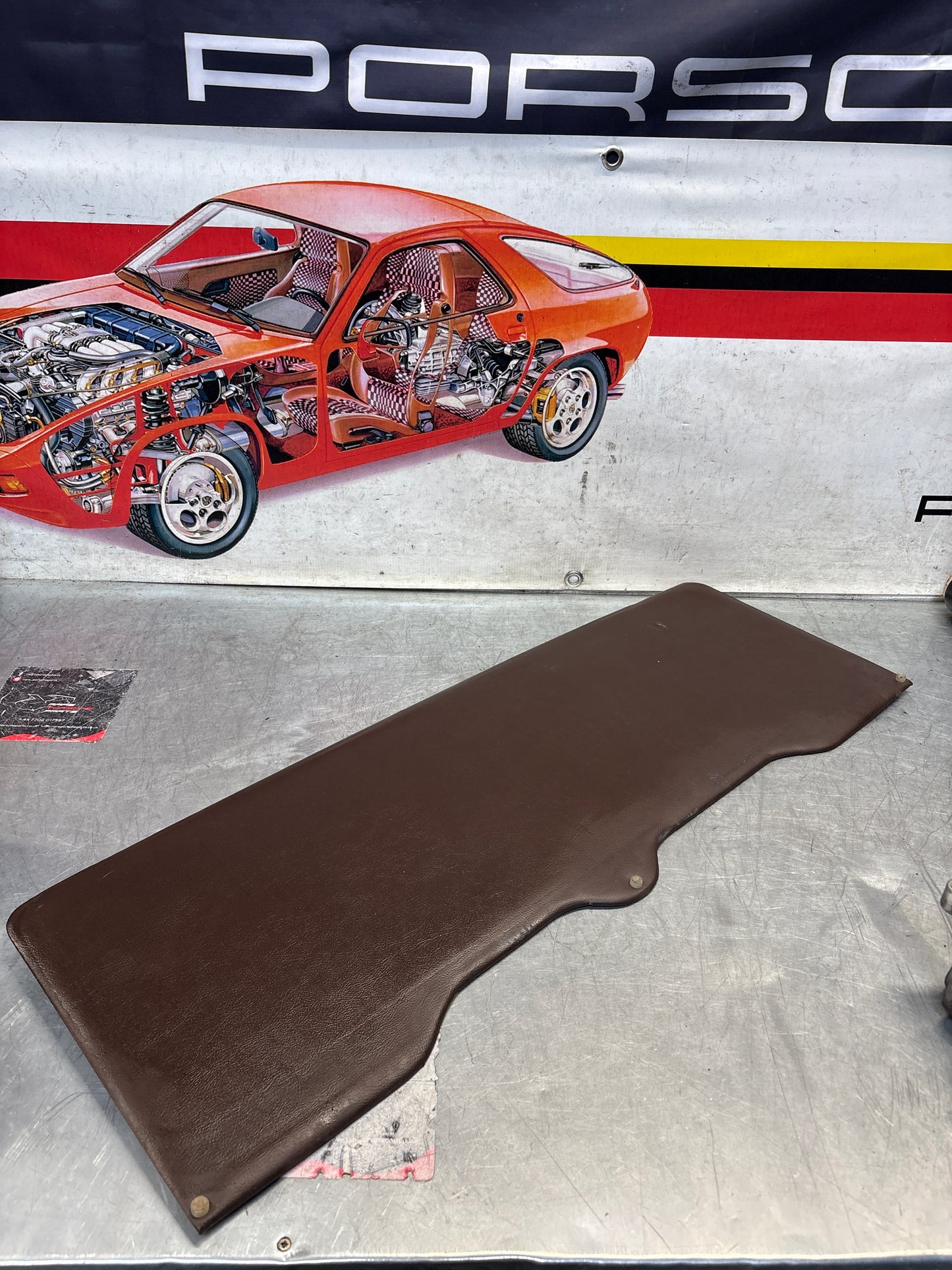 Porsche 928 sun roof headliner trim, brown, used 928564069504RB