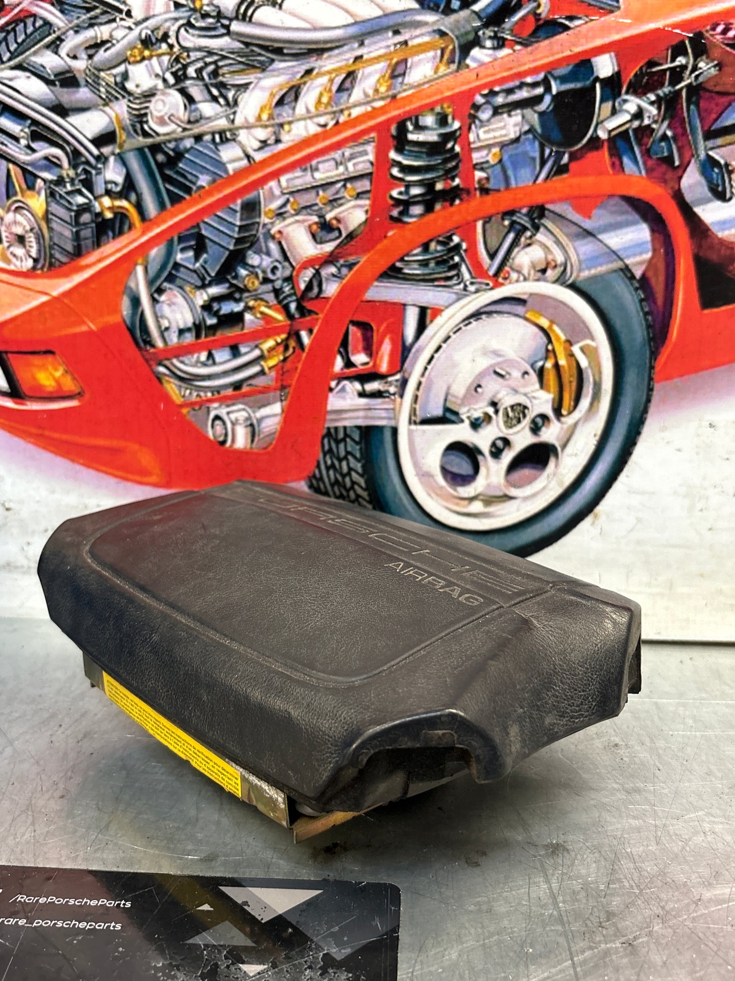 Porsche 911 964 Turbo driver airbag, black, used 94480305503