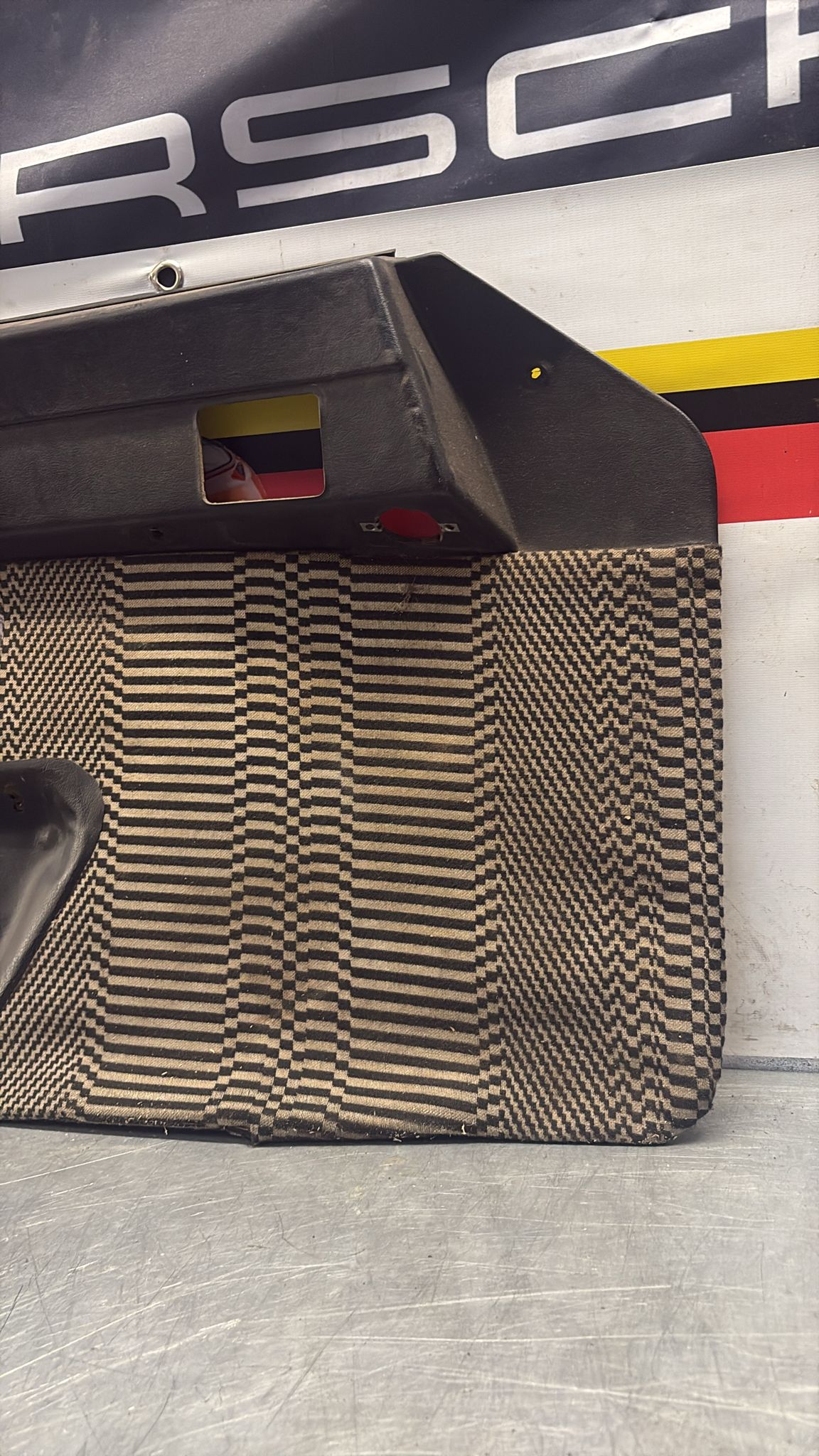 Porsche 924 / 944 early left Used door card, black, LHD 477867011