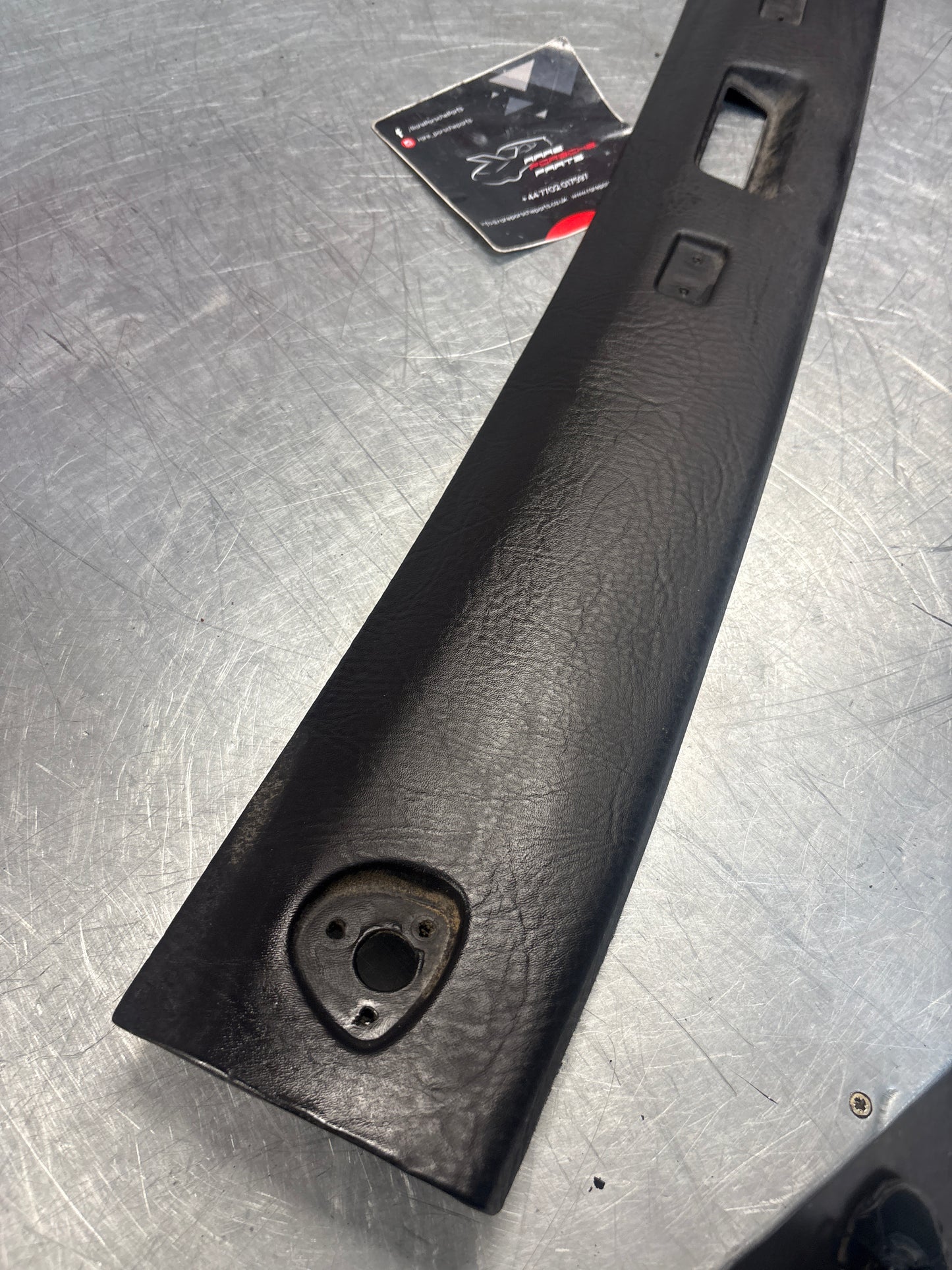 Porsche 924 944 -85.5 front roof / sun visor trim, black 477867511, used