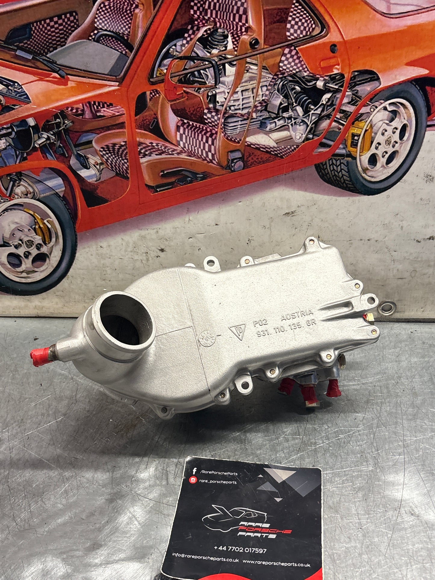 Porsche 924 Turbo fuel metering head with air flow meter, 0438100047 / 0438120091 / 9311101355R, refurbished 