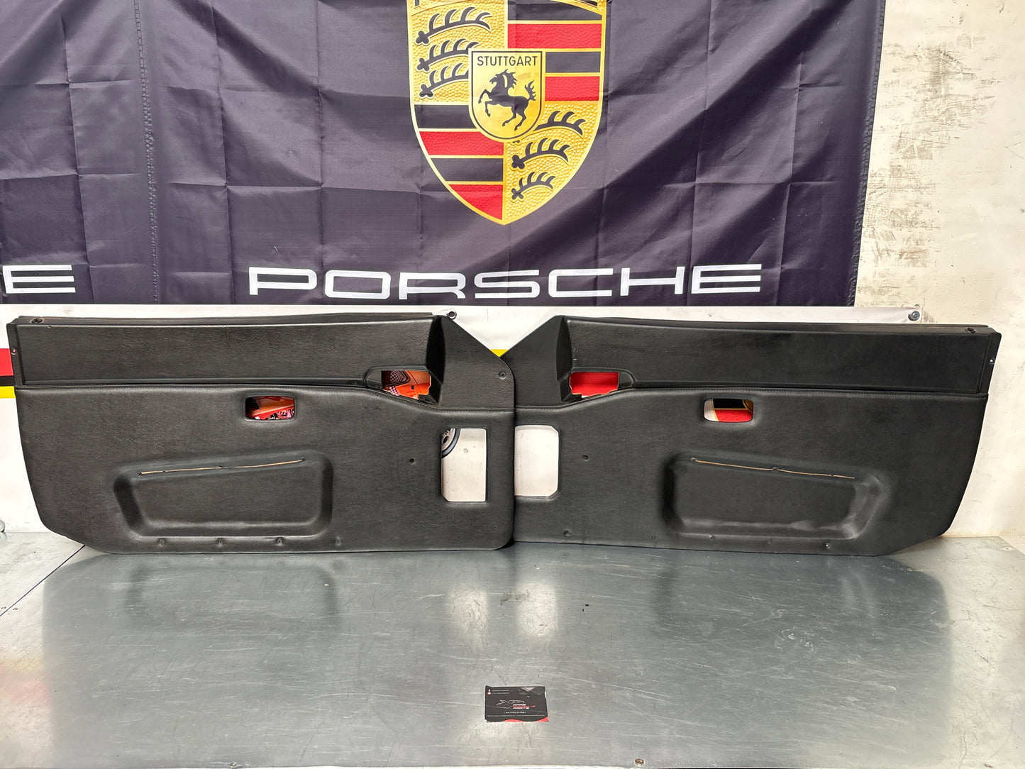 Porsche 944 pair of Used black door cards, 94455501801 / 94455501701