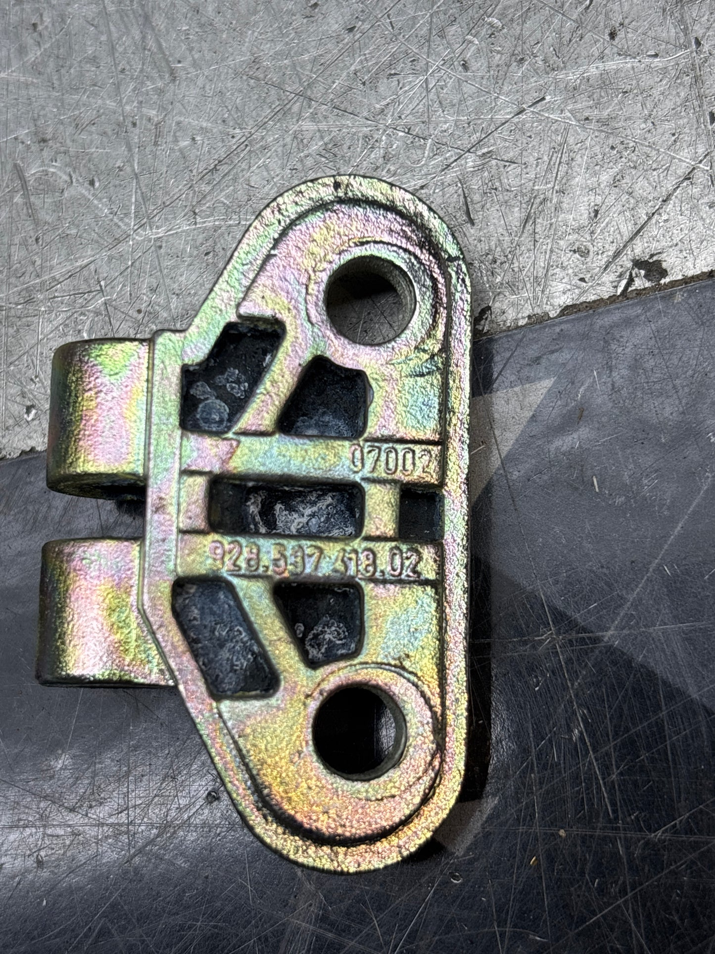 Porsche 924 944 928 door stop check strap bracket Right 92853741802 refurbished