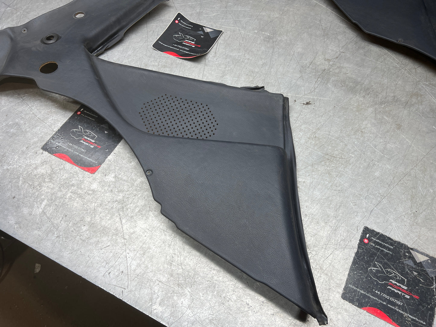 Porsche 944 blue rear interior C Post trims/cards. Quarter panel trim used really good condition 944555021 944555022