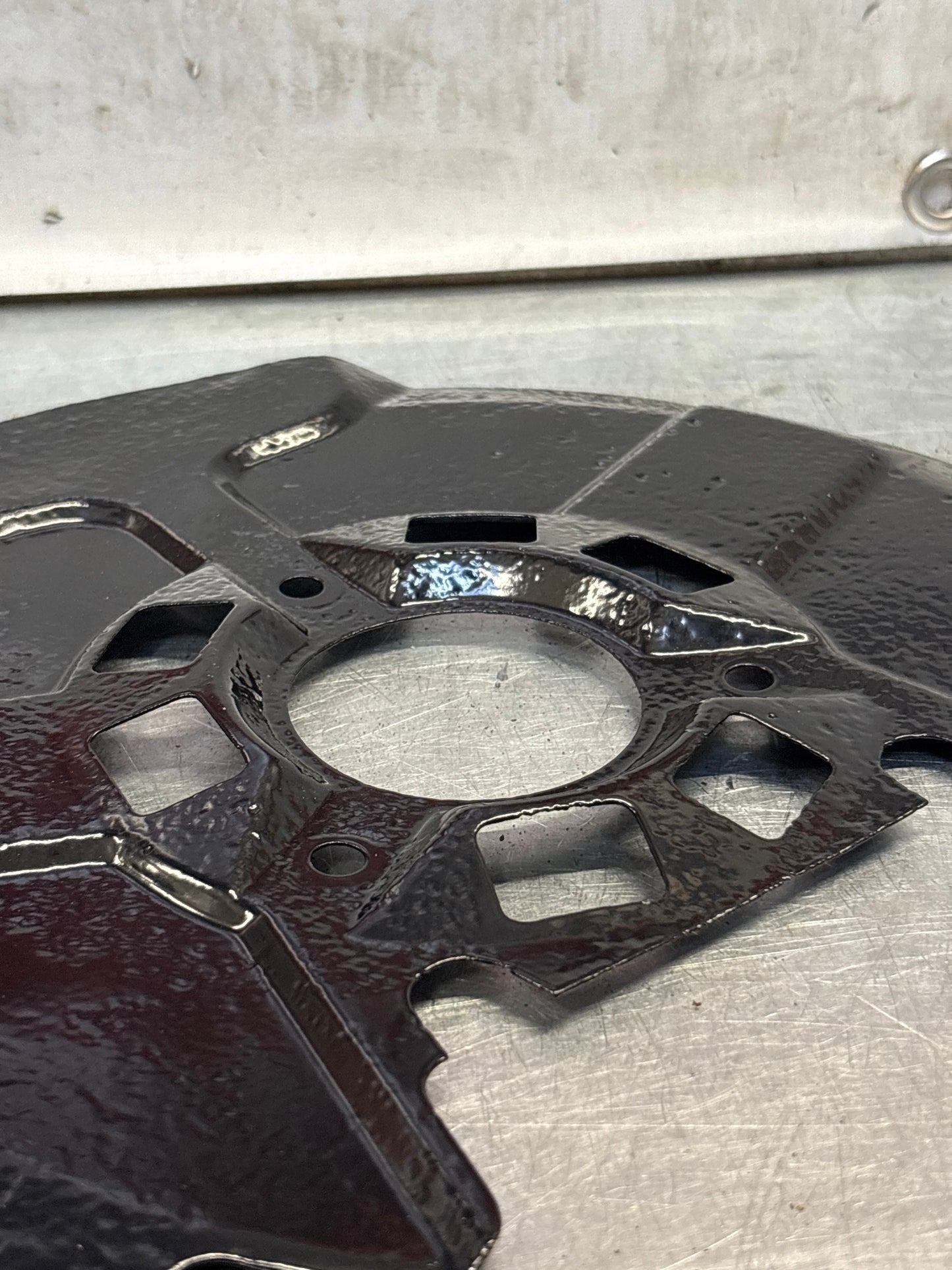 Porsche 924 Turbo brake cover plate, used