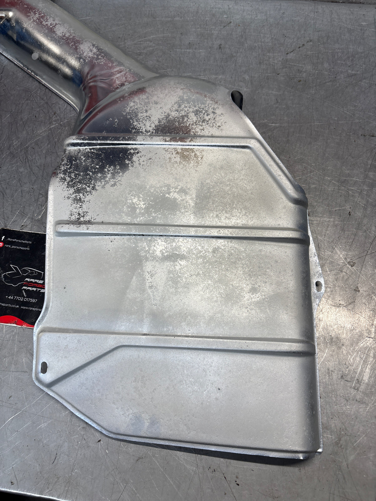 Porsche 928 S / S4 rear heat shield protection plate, refurbished 92850493204