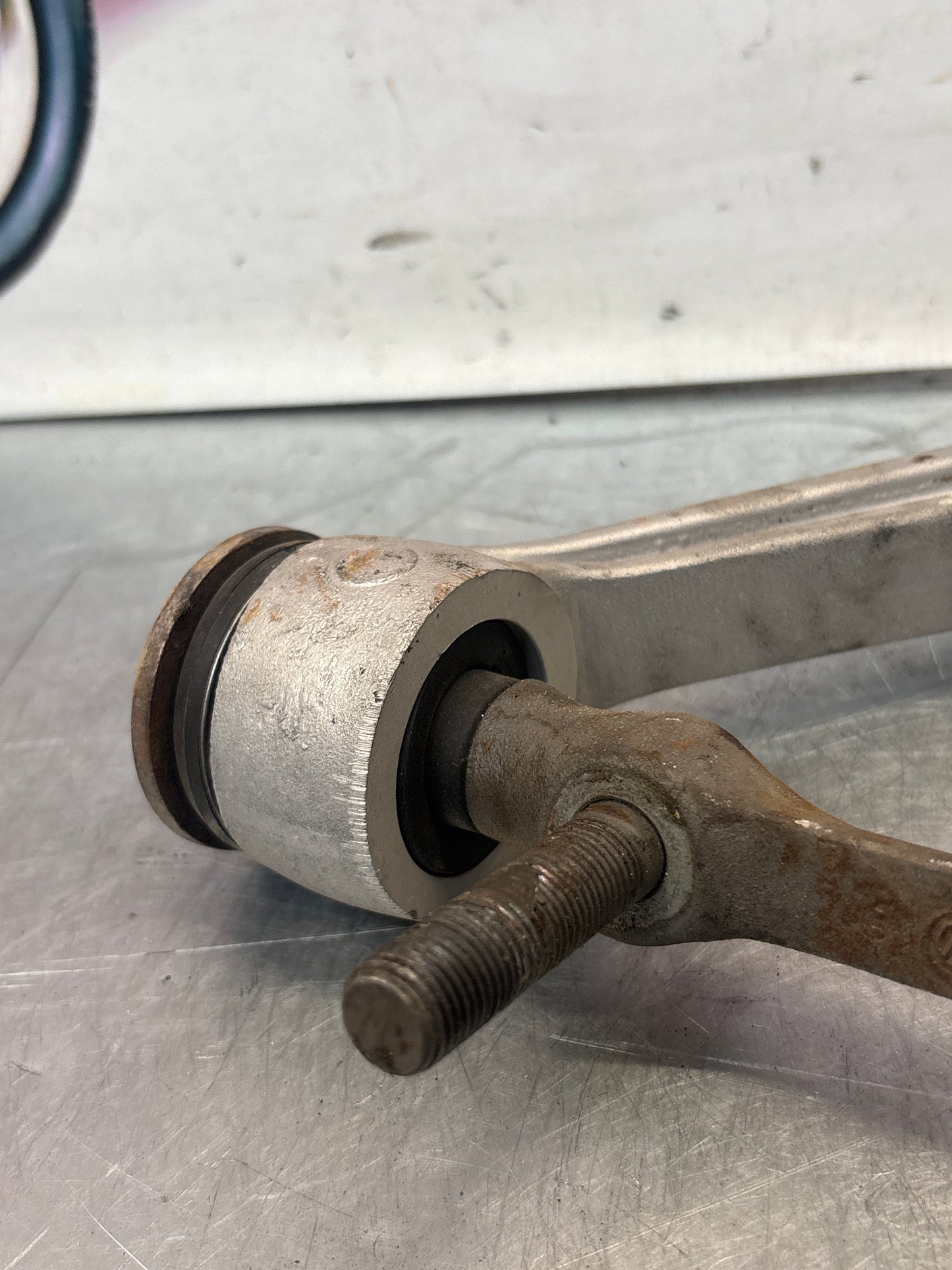 Porsche 928 front upper left control arm, used 92834145722