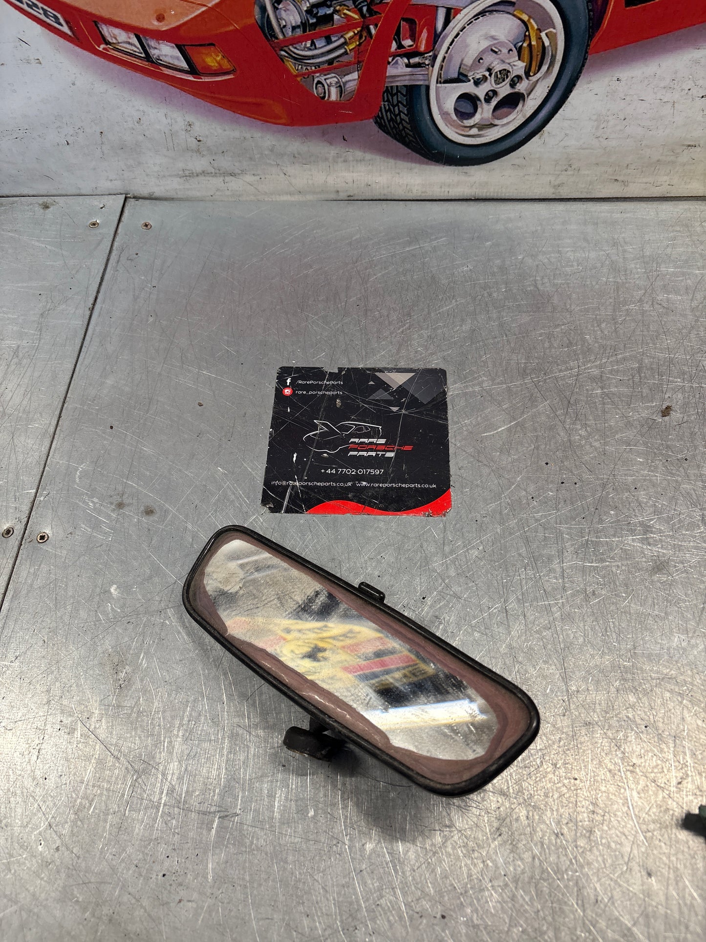 Porsche 924 944 rear view mirror used, for spares or repair 477857511