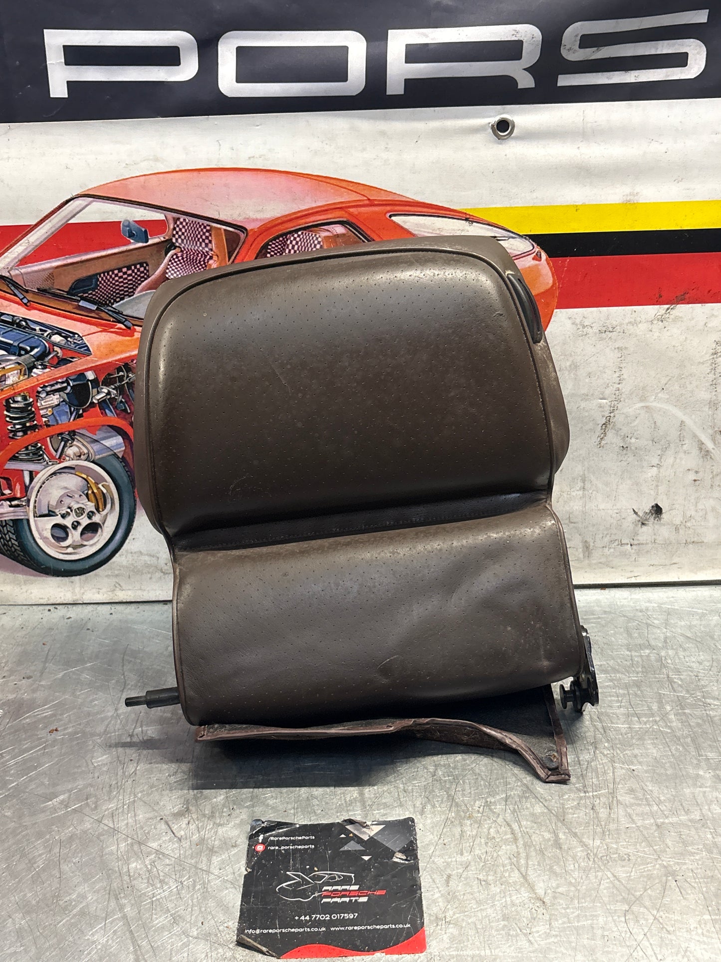 Porsche 928 rear seat backrest, brown, used 92852203752