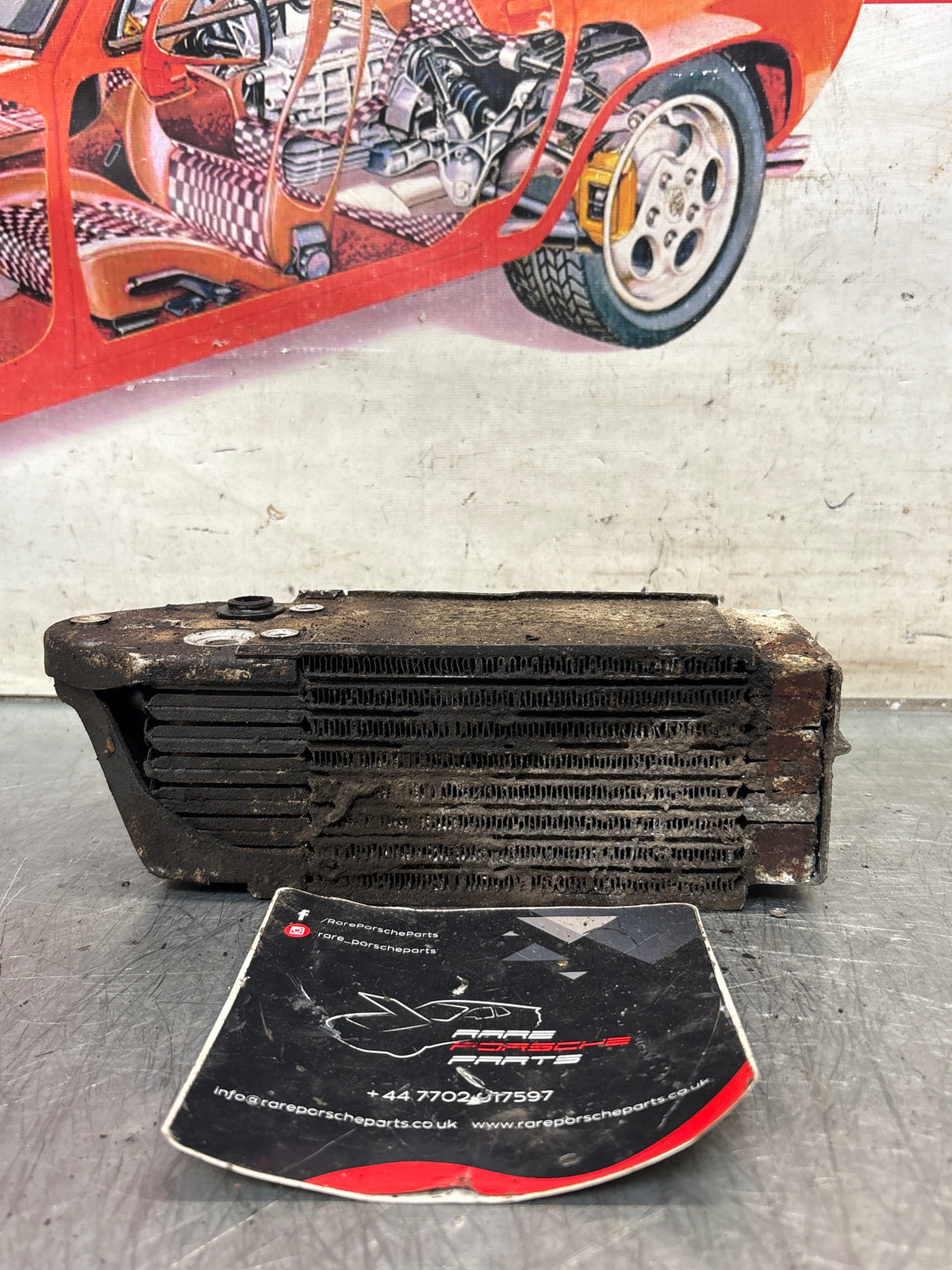 Porsche 914 oil cooler, used 021117021B