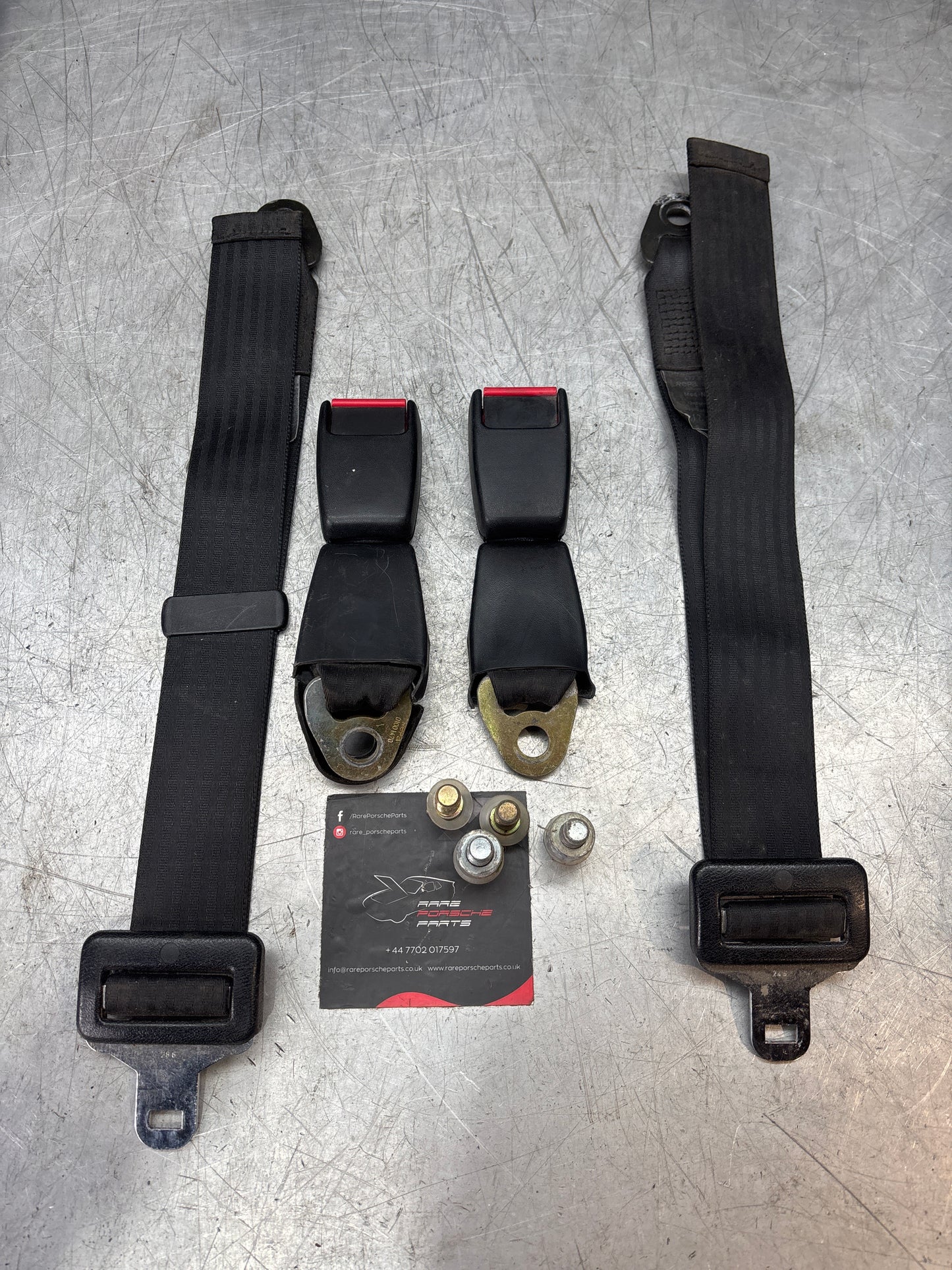 Used Porsche 924/944 rear 2 point static seat belt 477857795 used