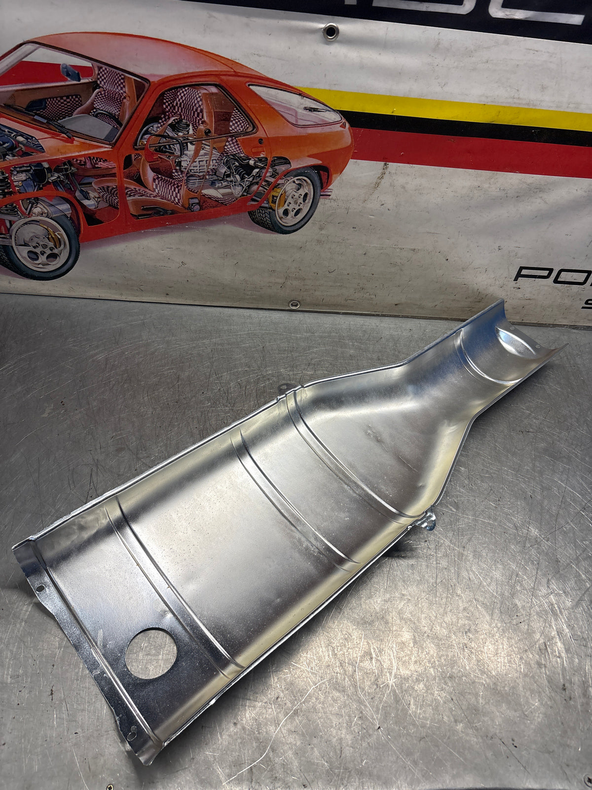 Porsche 928 heat protection plate,  92850449101, refurbished