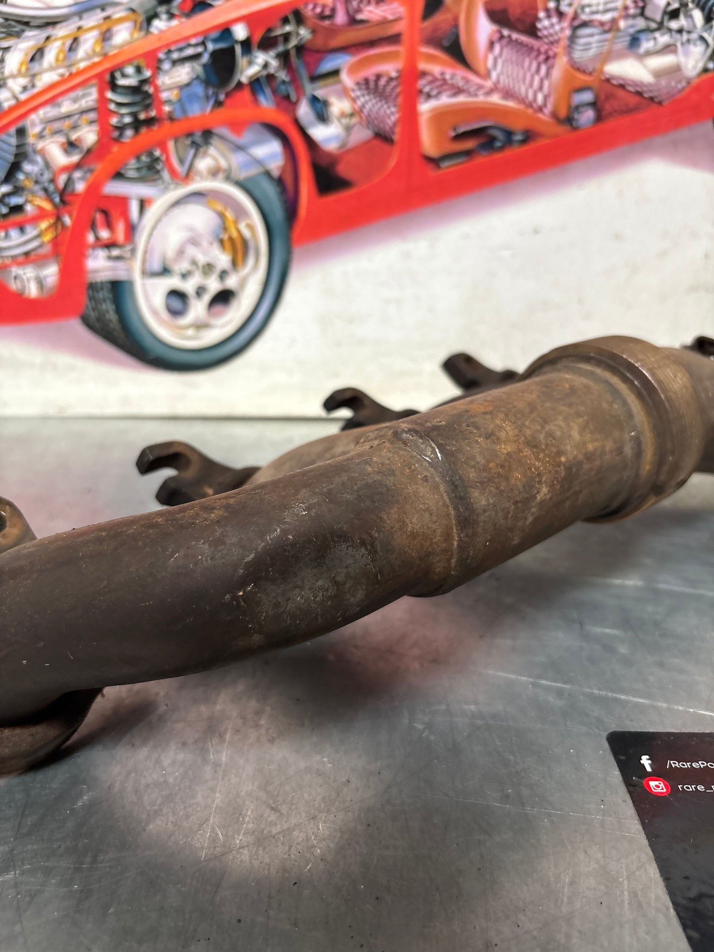 Porsche 928 S4 exhaust manifold, left 92811114507, used