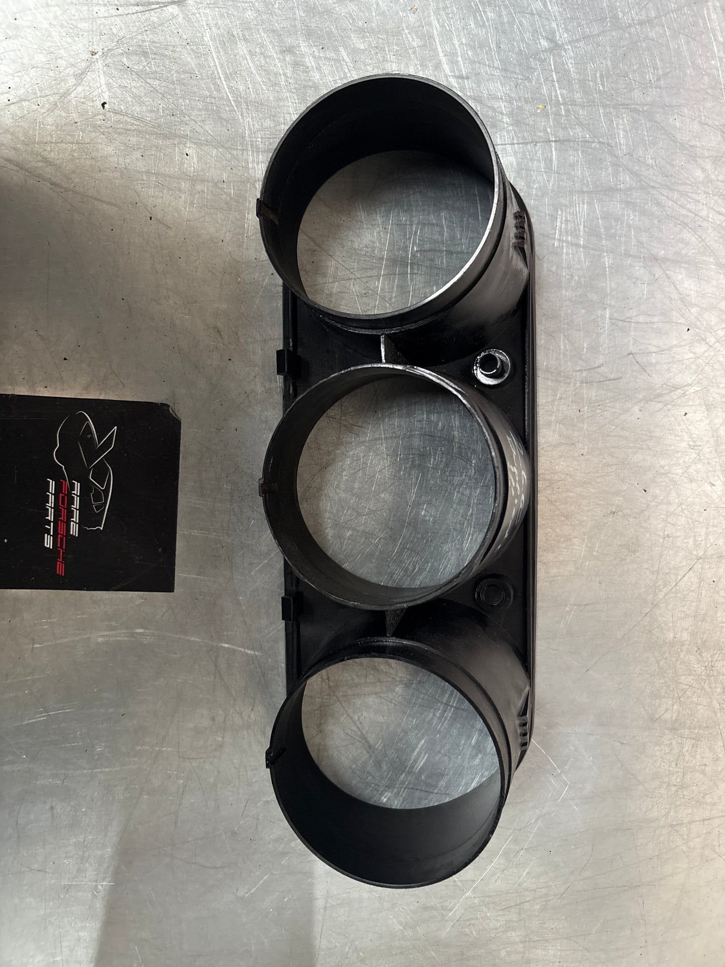 Porsche 944 dash binnacle dial panel speedo surround 477857283 silver, used