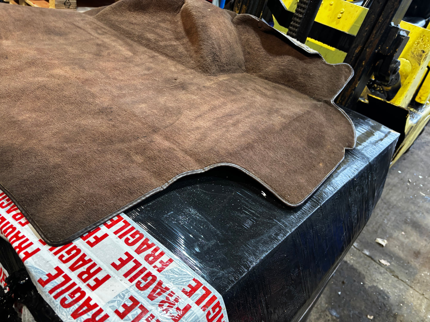 Porsche 924 944 boot carpet, brown, 94555506303 used, full size wheel type