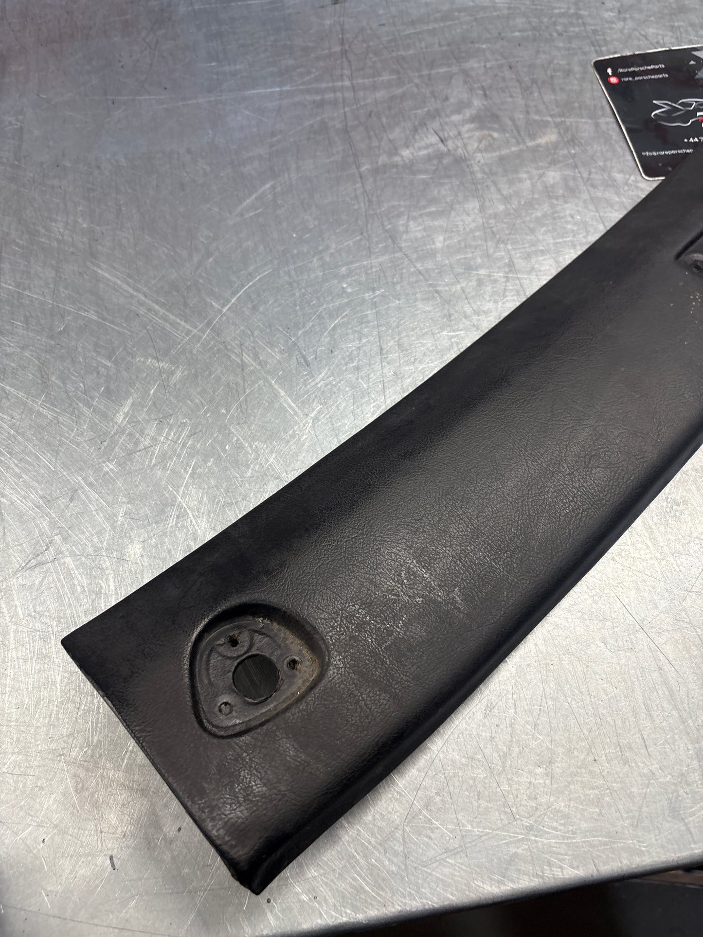 Porsche 944 / 968 front windshield panel trim, used, black 94455503700