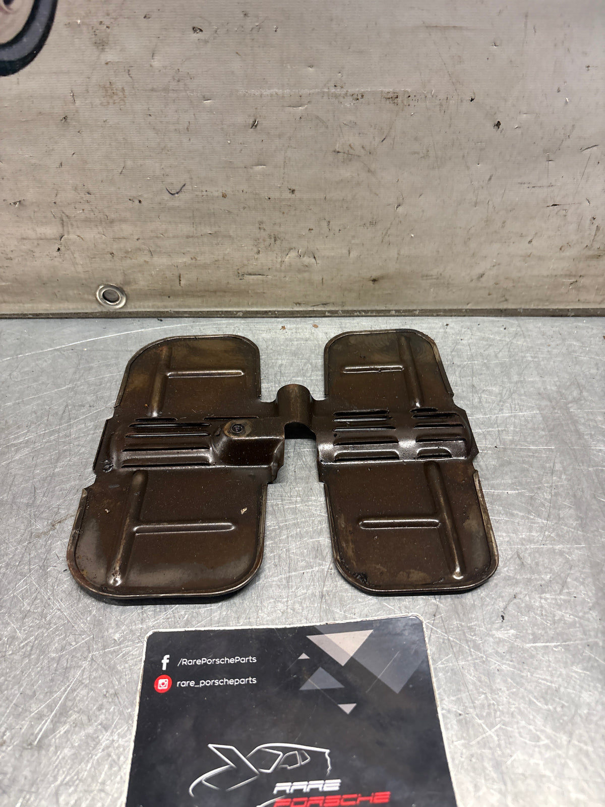 Porsche 914 crankcase guard plate, used 022101553