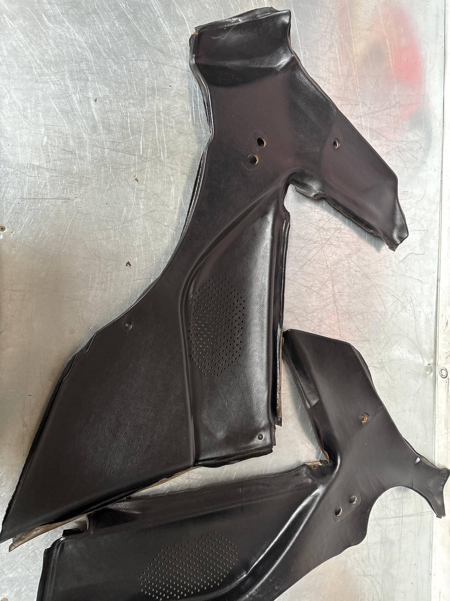 Porsche 944 924 black rear interior C Post trims/cards. Quarter panel trim used 94455502101 94455502201
