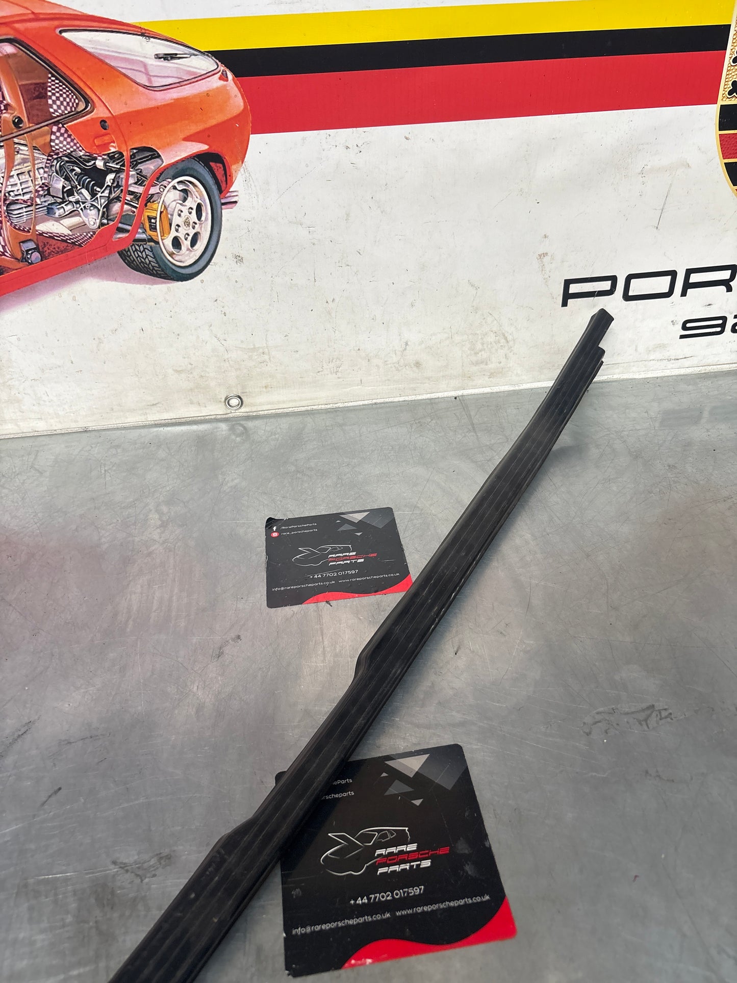 Porsche 944 convertible, cabrio left sill trim, scuff plate used 94455112100 no cracks