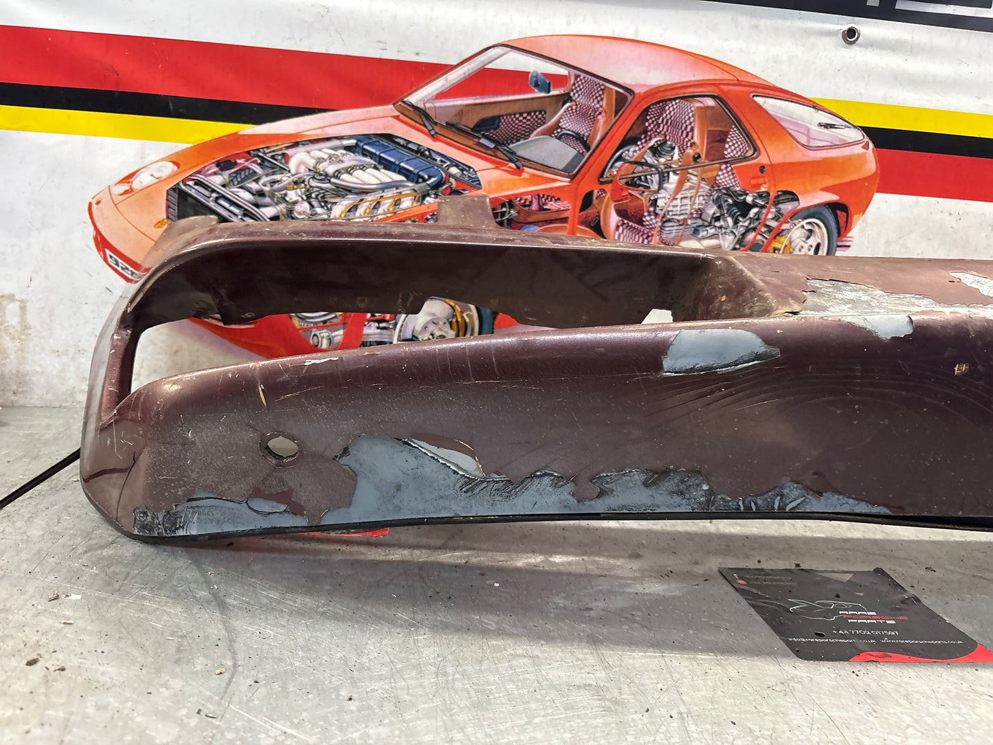 Porsche 928 front bumper cover panel, used 92850501306