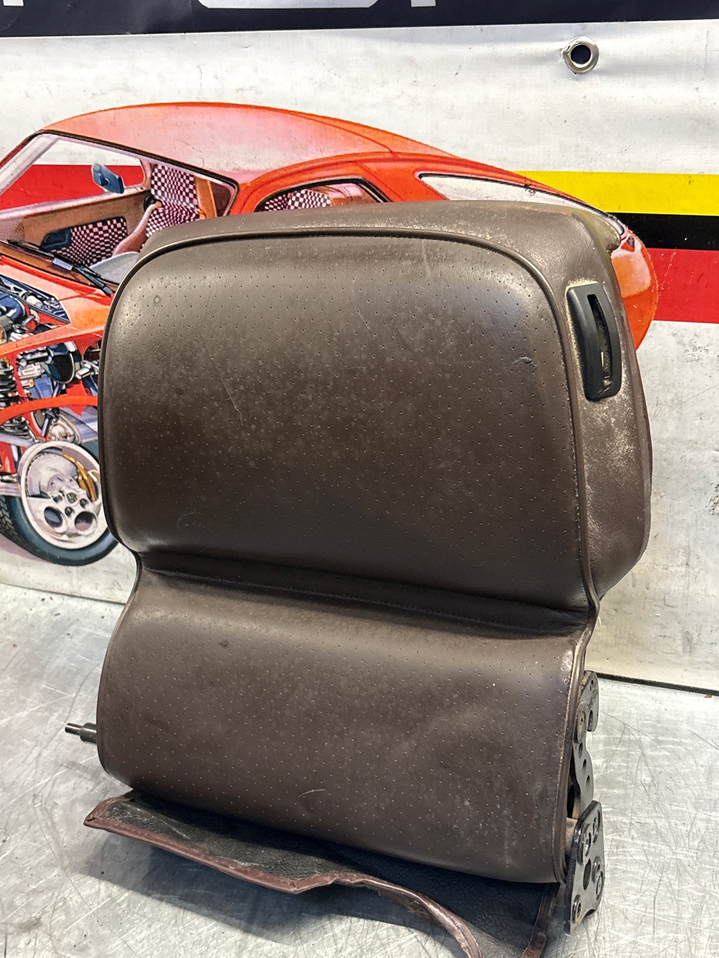 Porsche 928 rear seat backrest, brown, used 92852203752