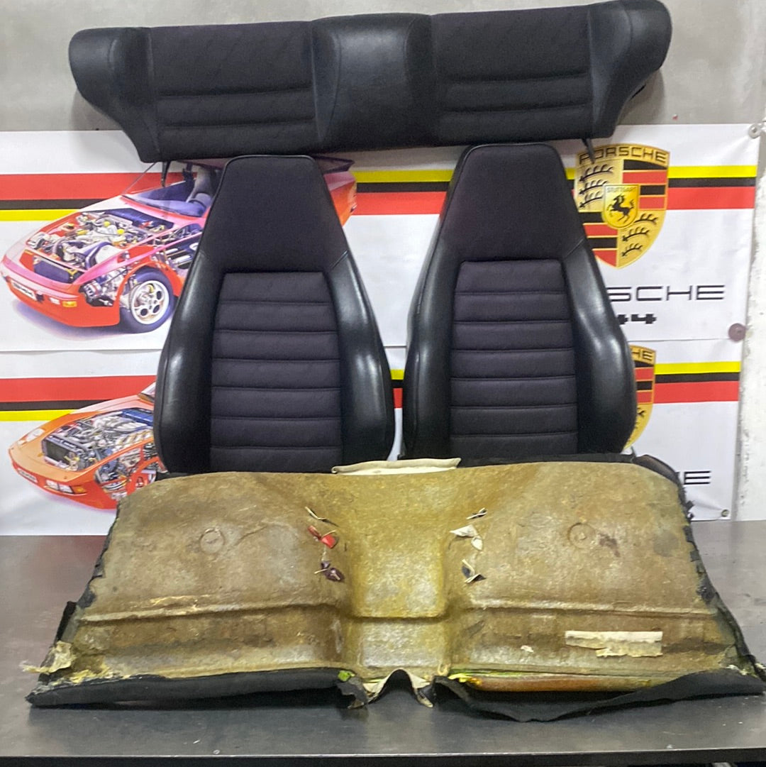 Porsche 944 pair of Recaro sport seats early type used Rare Porsche Parts