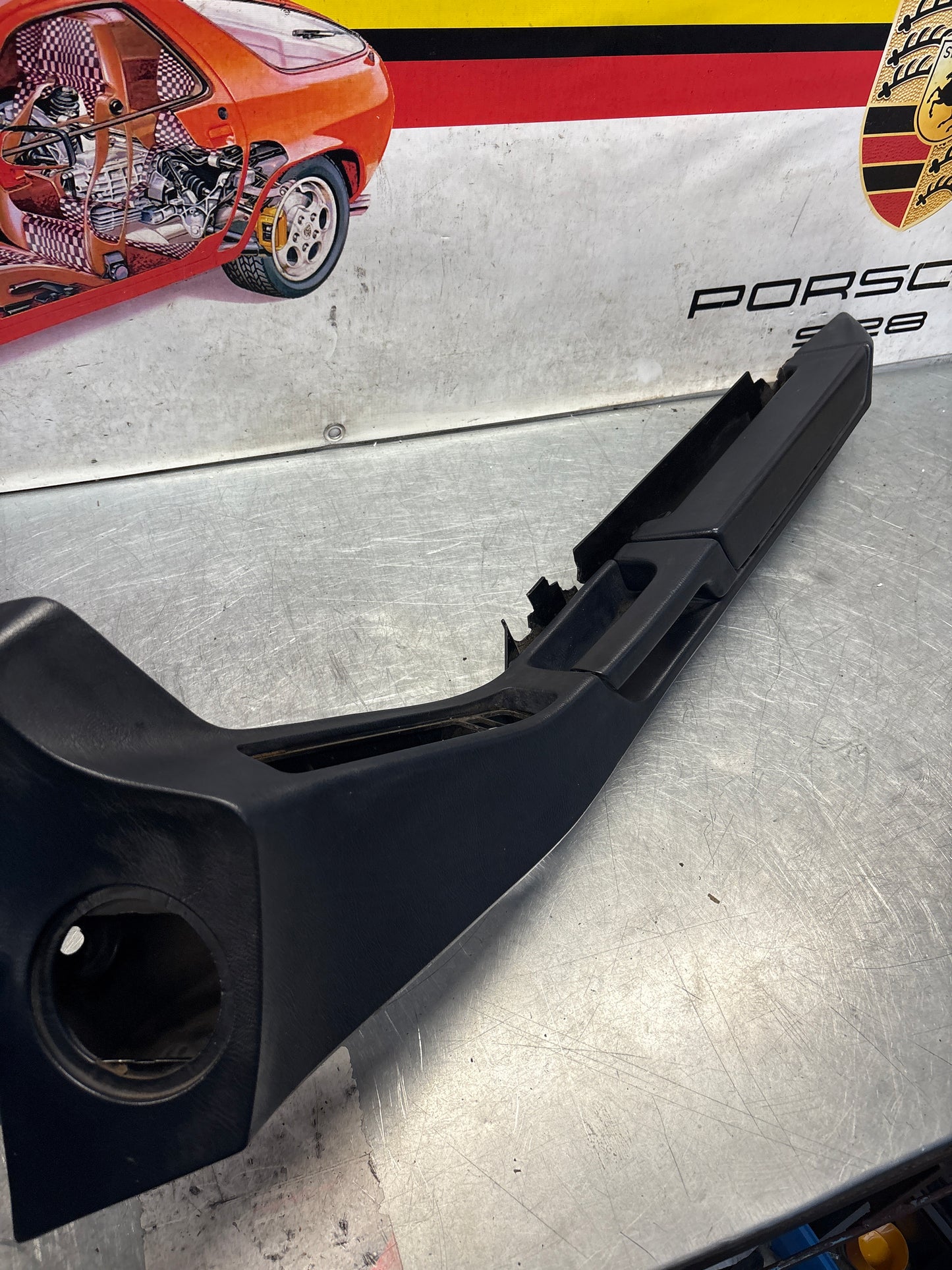 Porsche 928 blue door armrest, right, off side, 92855510203, used