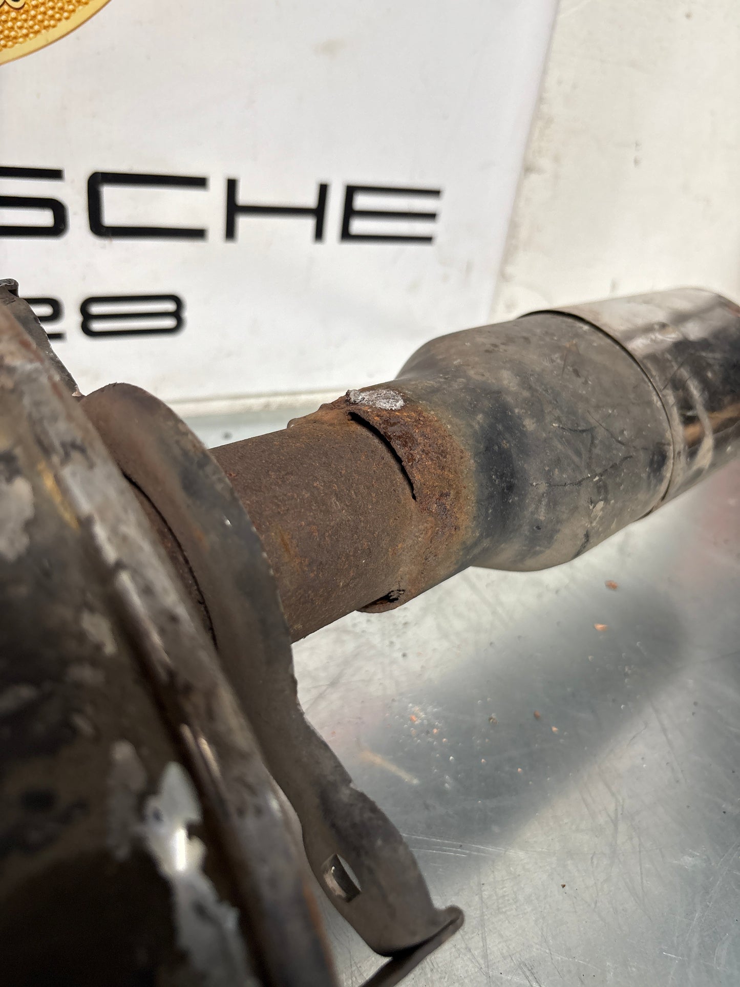 Porsche 944 2.5 N/A Bischoff exhaust system rear muffler, used 94411108301