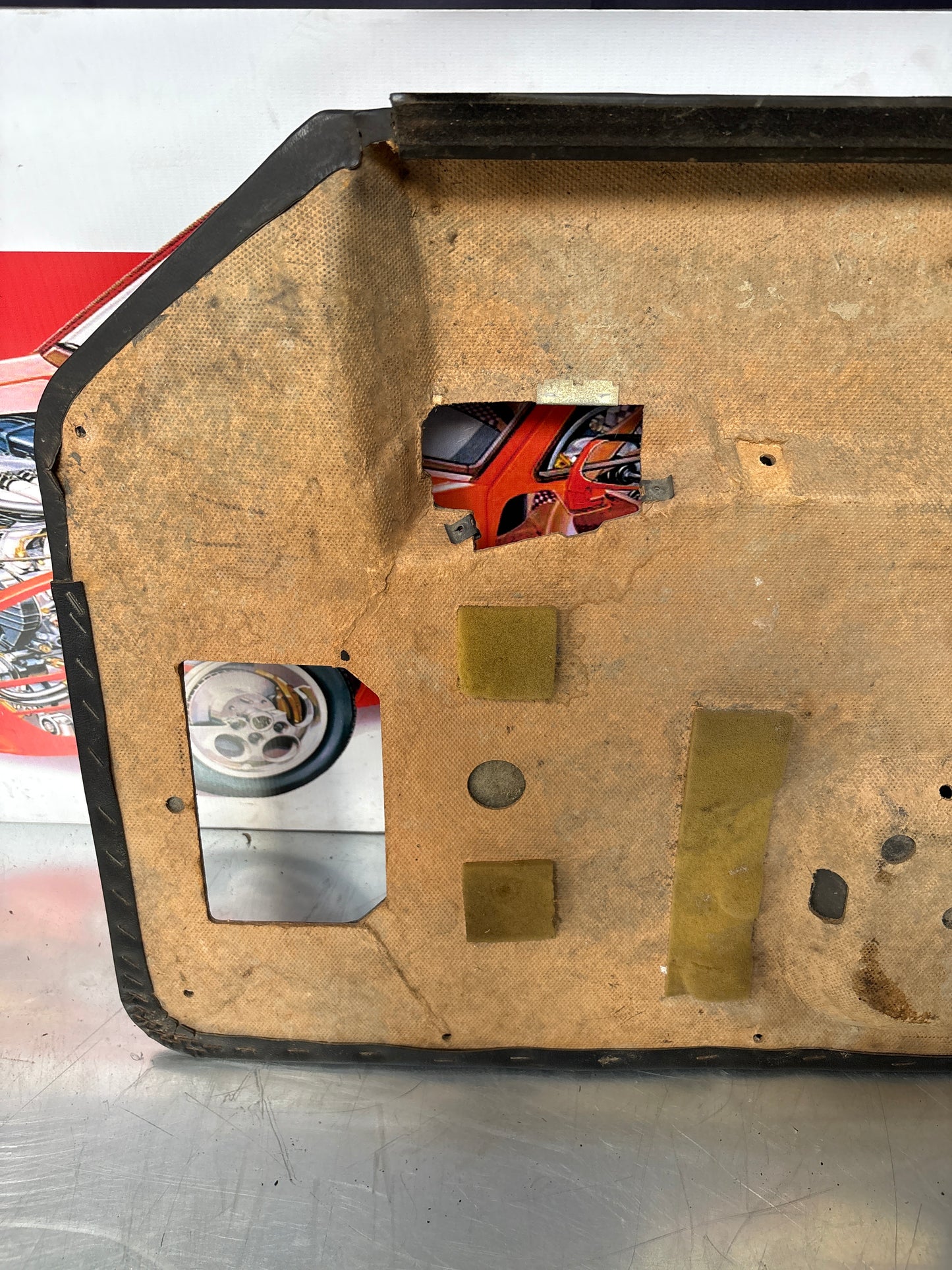 Porsche 944 left side Black door card, used 94455501701