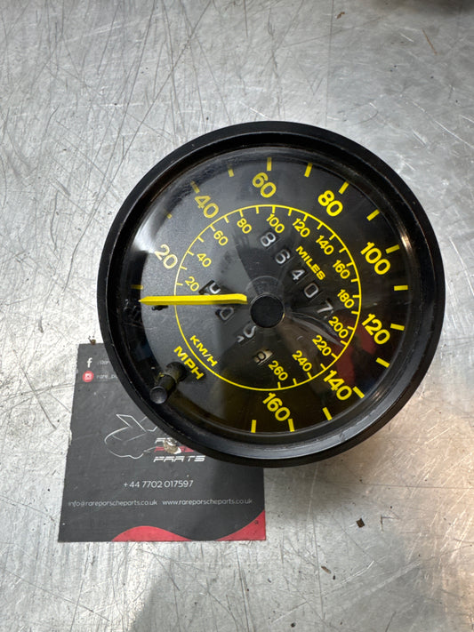 Porsche 944 speedometer showing 86407 miles 94464103600 used