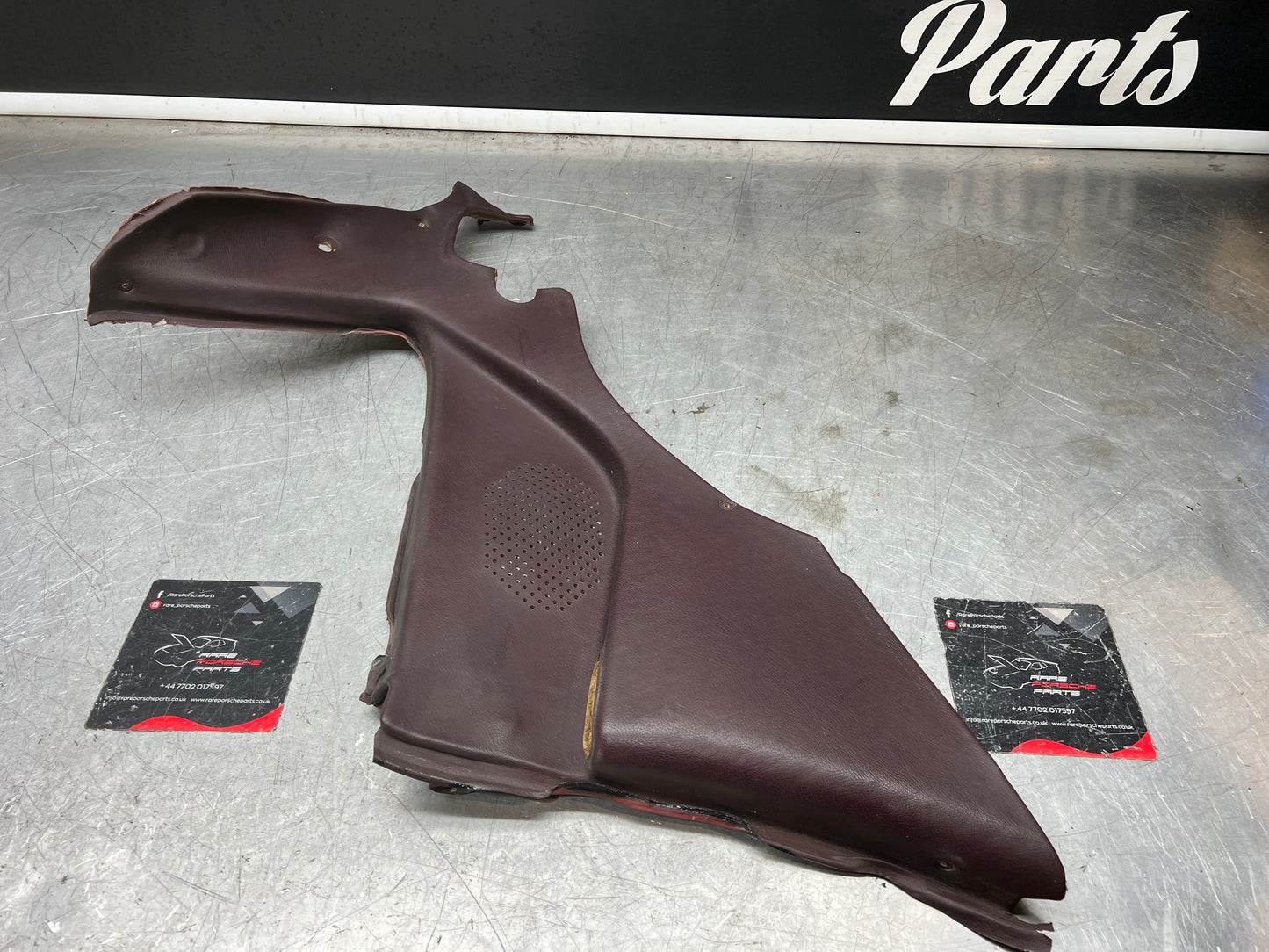 Porsche 944 burgundy rear interior C Post trims/cards. Quarter panel trim used 94455502101 94455502201