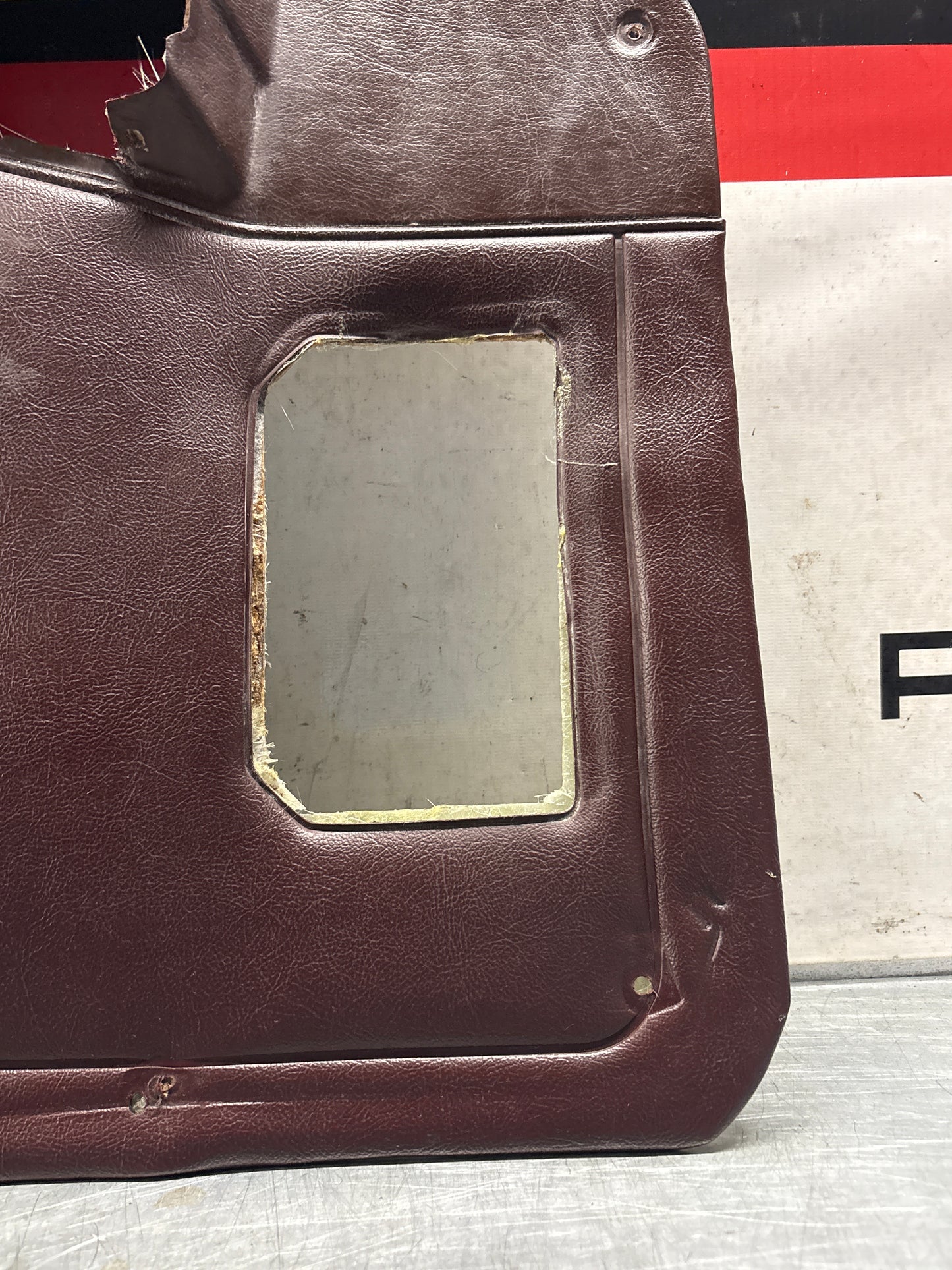 Porsche 944 left burgundy  door card for late cars from 85.5 944555017