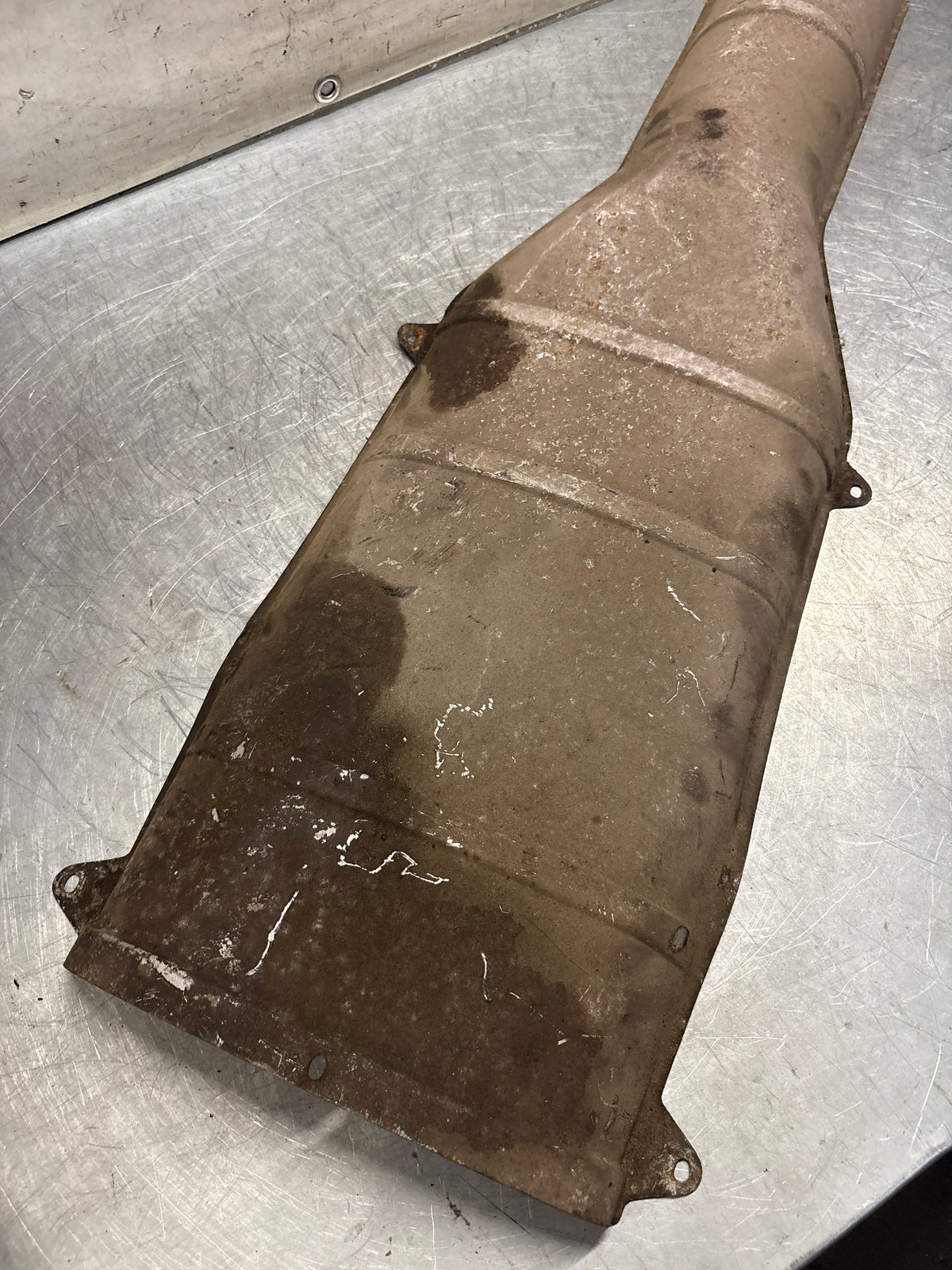 Porsche 928 heat protection plate,  92850492503, used