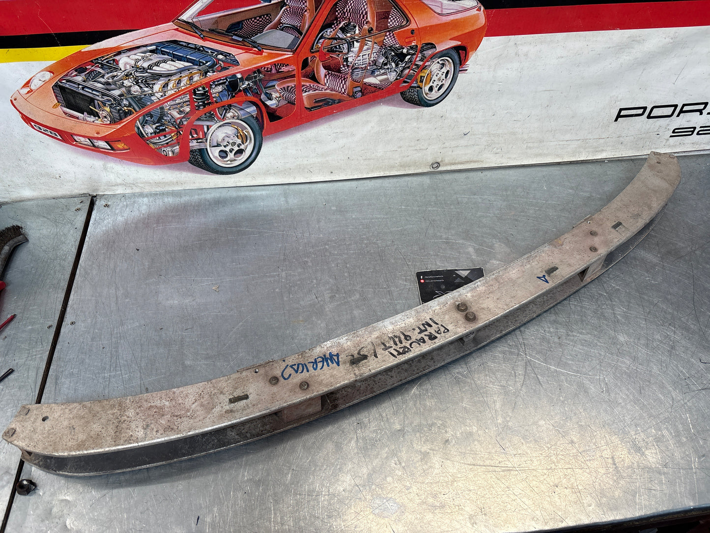 Porsche 944 S2 / turbo front bumper reinforcement panel support, 95150501001 used