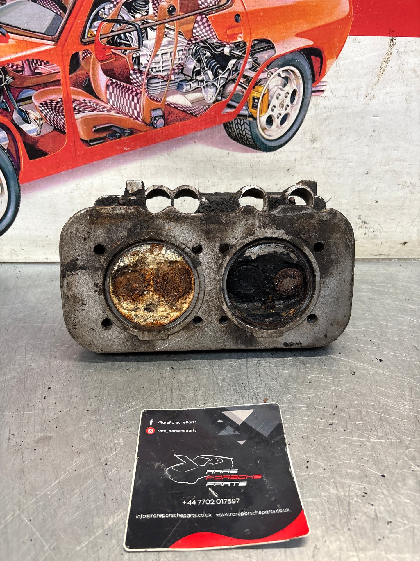 Porsche 914, cylinder head, right side, used 021101371Q