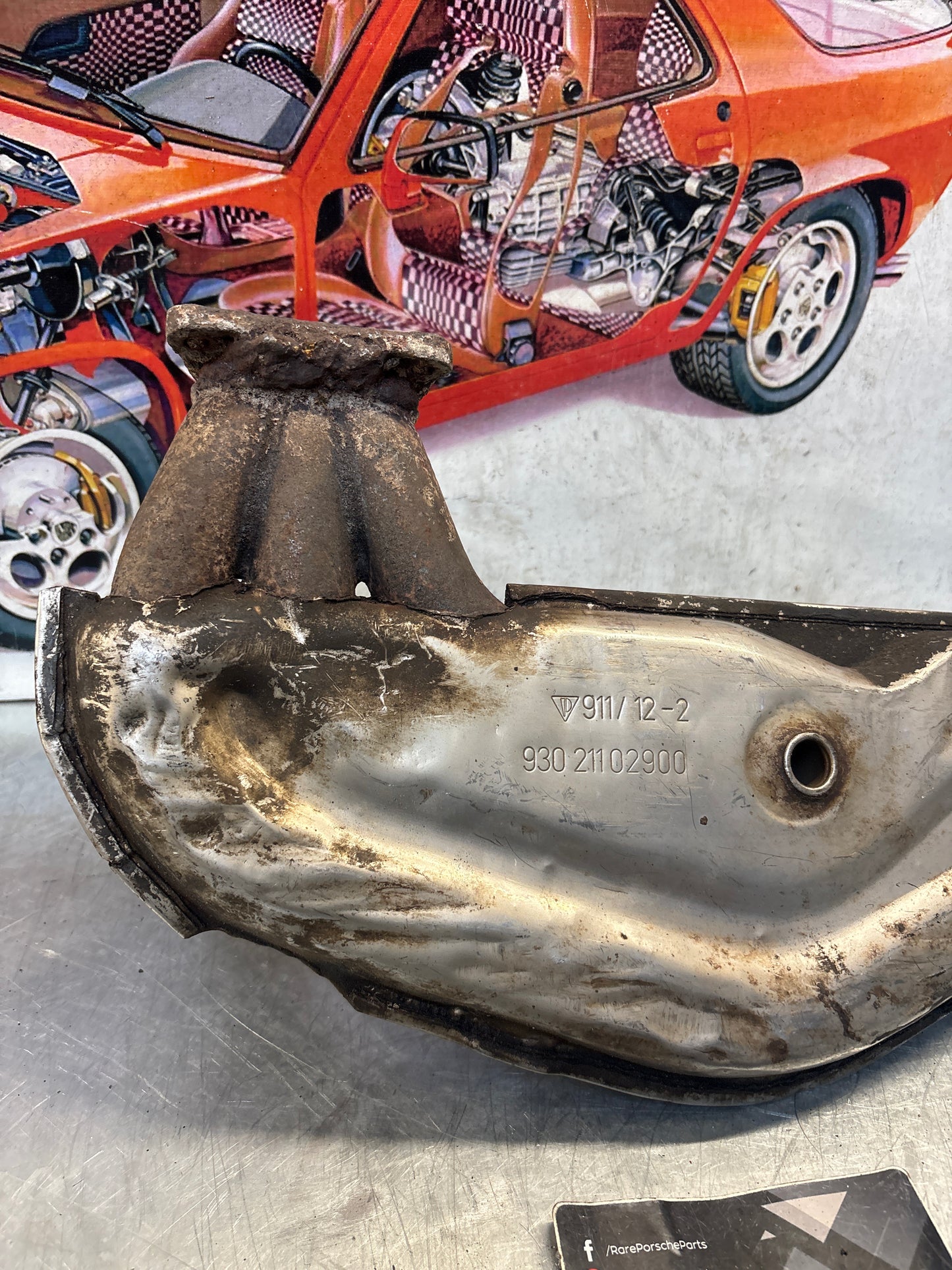 Porsche 911 930 heat exchanger, 93021102900, used