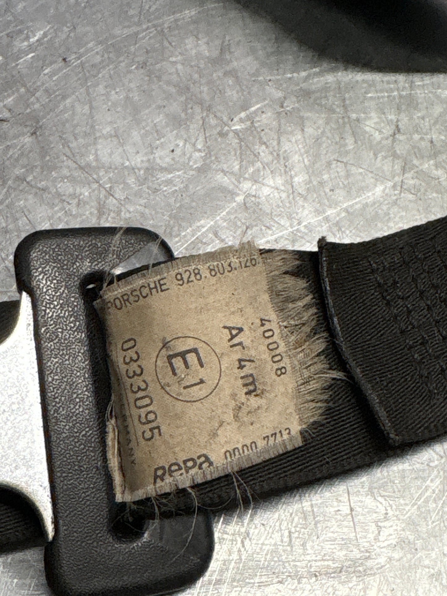 Porsche 928 front right O/S seat belt, 92880312606 used