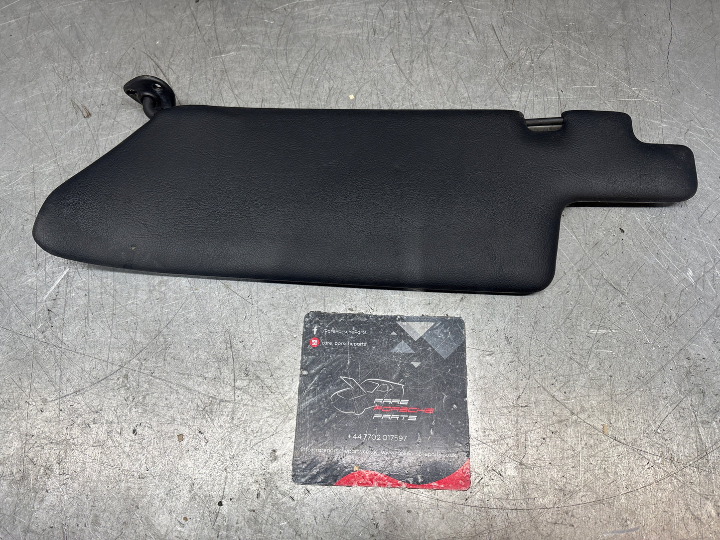 Porsche 924S/944 right O/S sun visor in black, used for late cars 94473103201, damaged