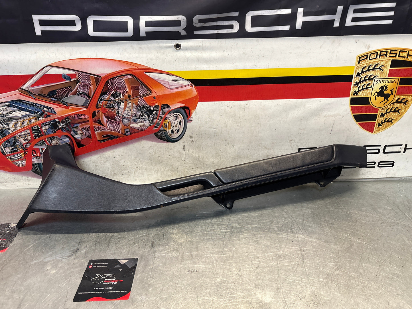 Porsche 928 blue door armrest, right, off side, 92855510203, used