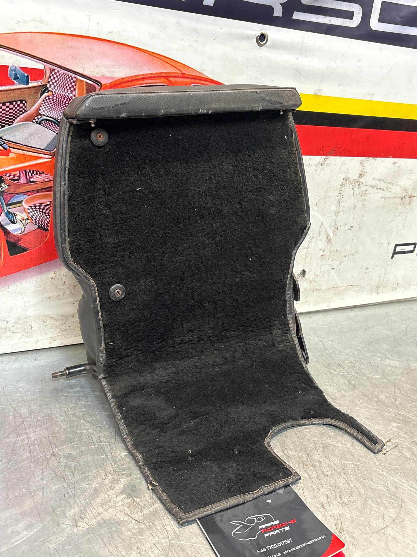 Porsche 928 rear right seat backrest, black, leather used 92852203852