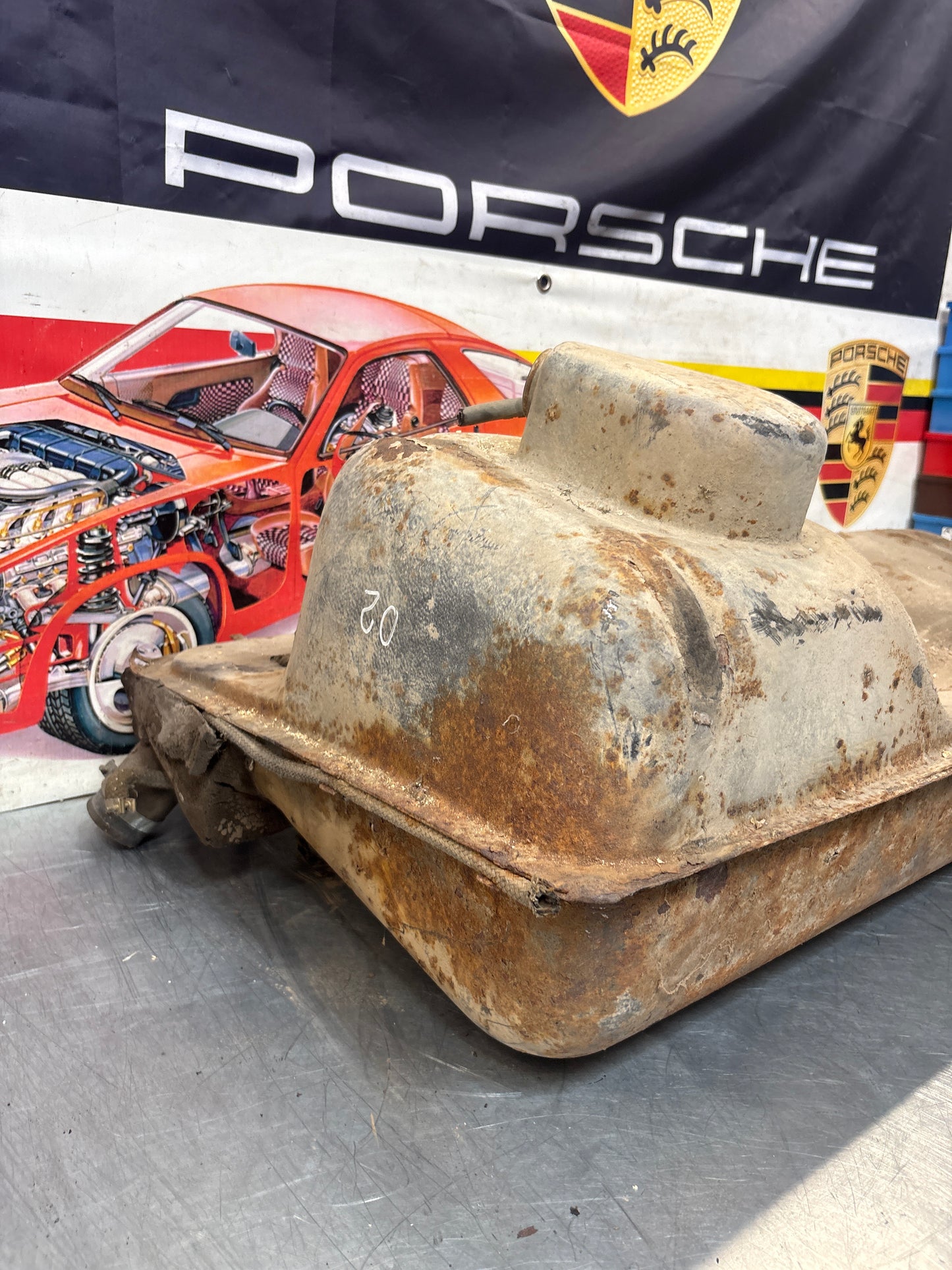 Porsche 924 944 metal fuel tank 477201021F used