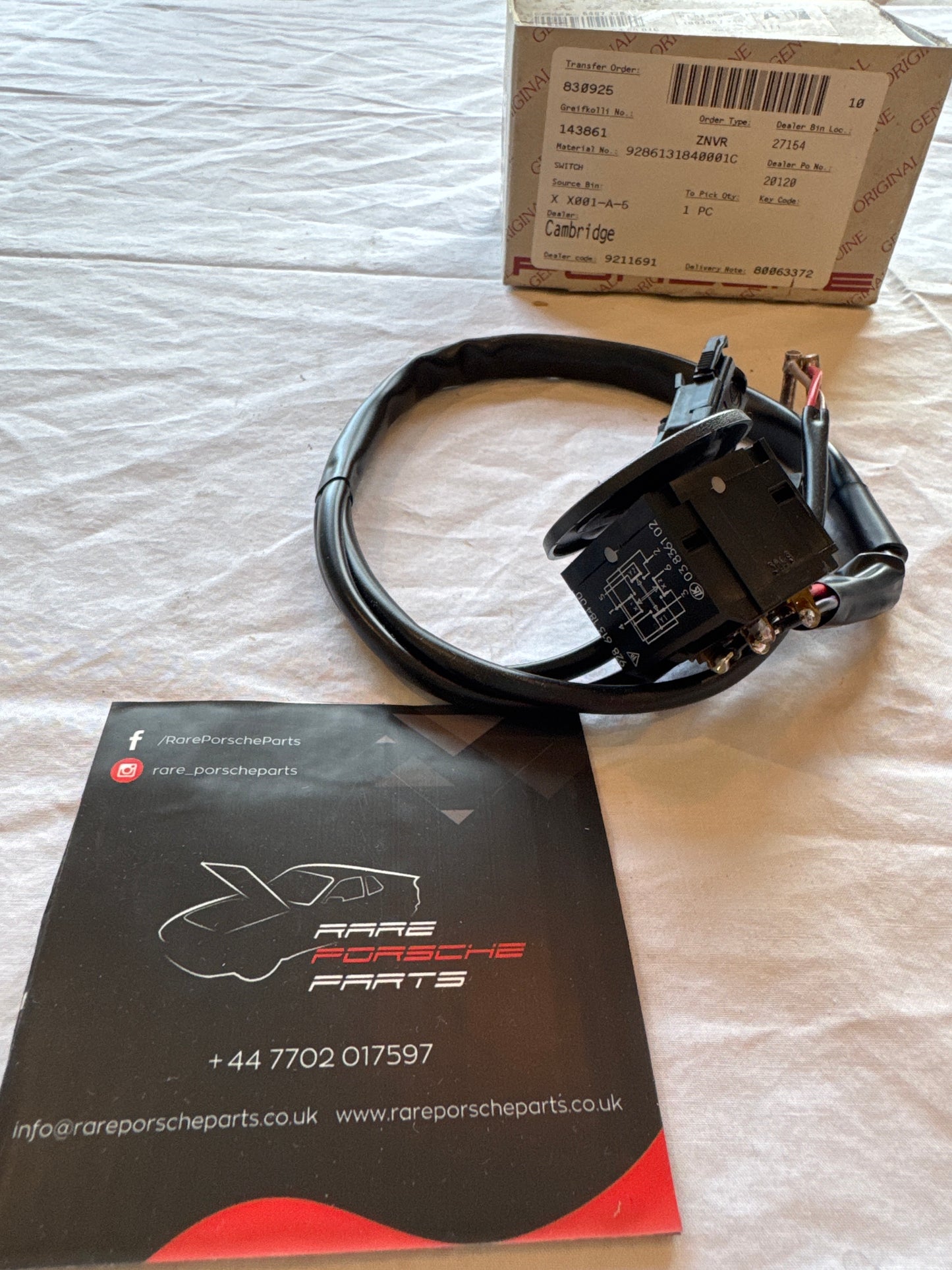 Porsche 928 lumbar support adjustment 92861318400 NOS