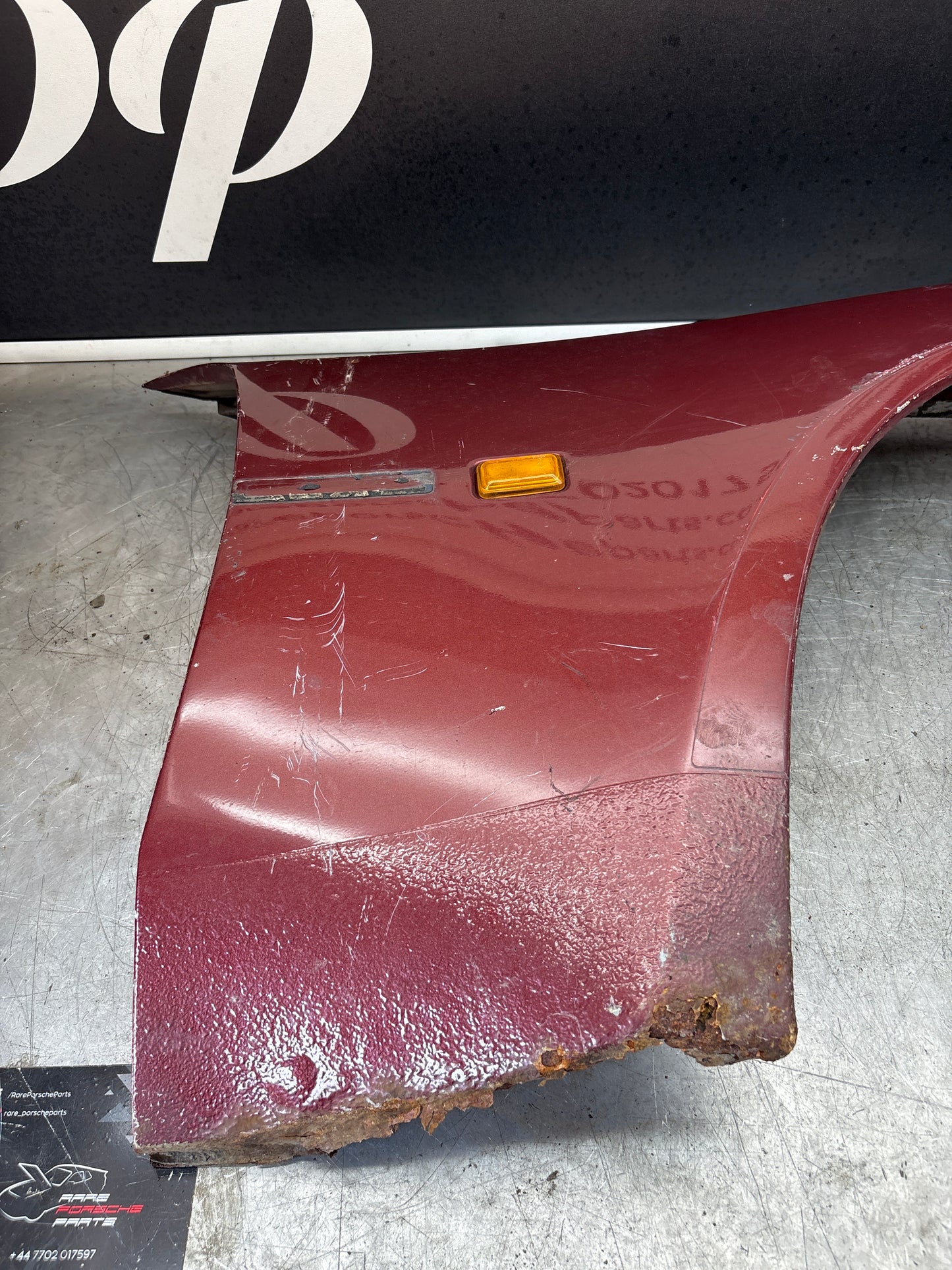 Porsche 944, early front right wing, in need of repair