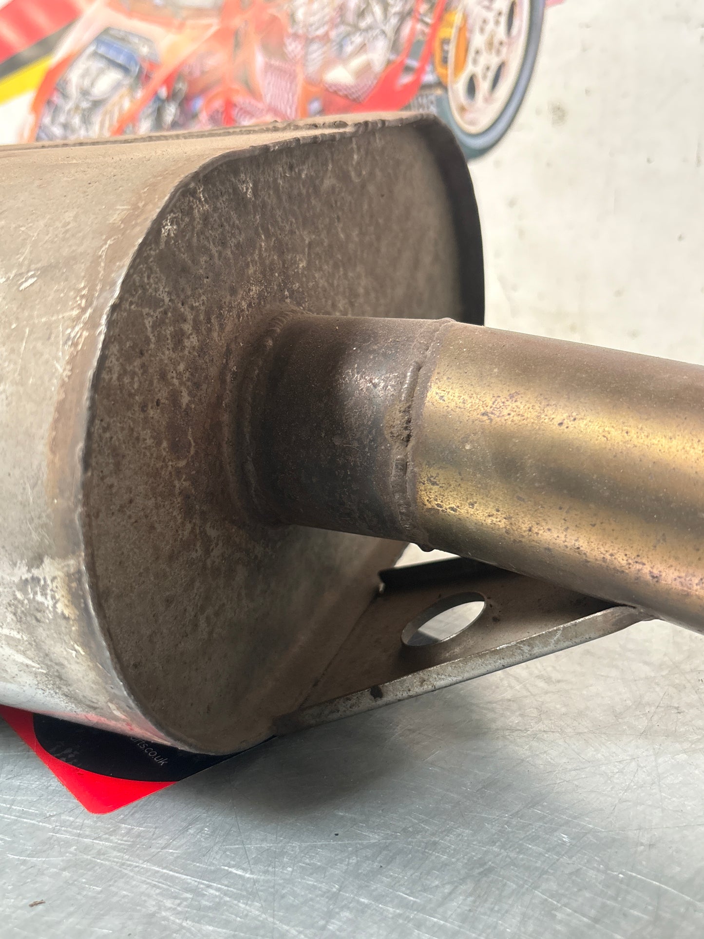 Porsche 944 S S2 aftermarket exhaust system rear muffler, used 94411104103