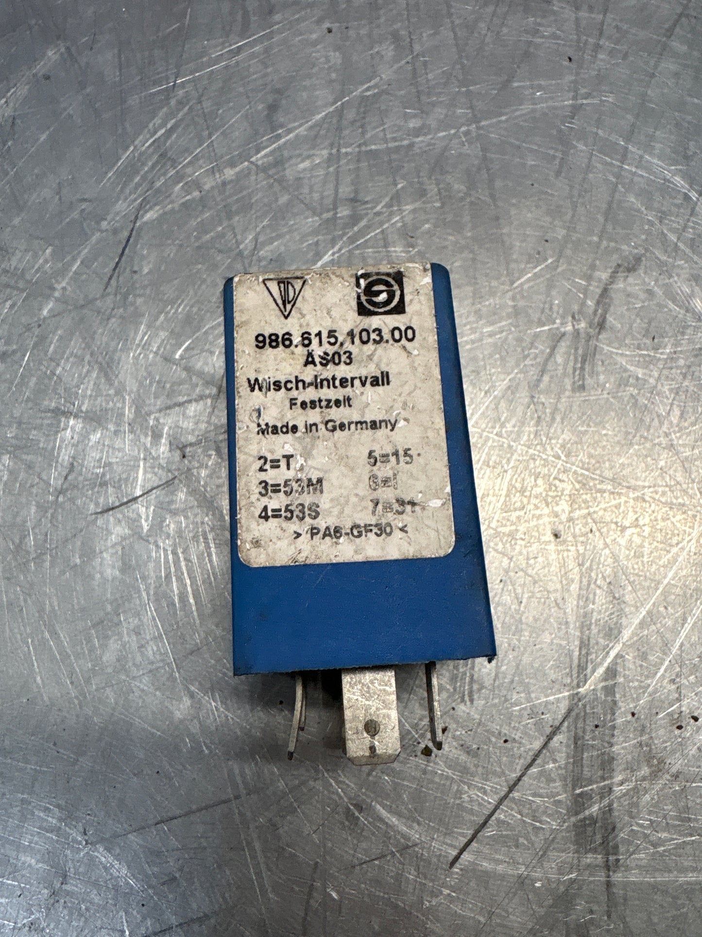 Porsche 986 Boxster S windshield wiper control relay, used 98661510300